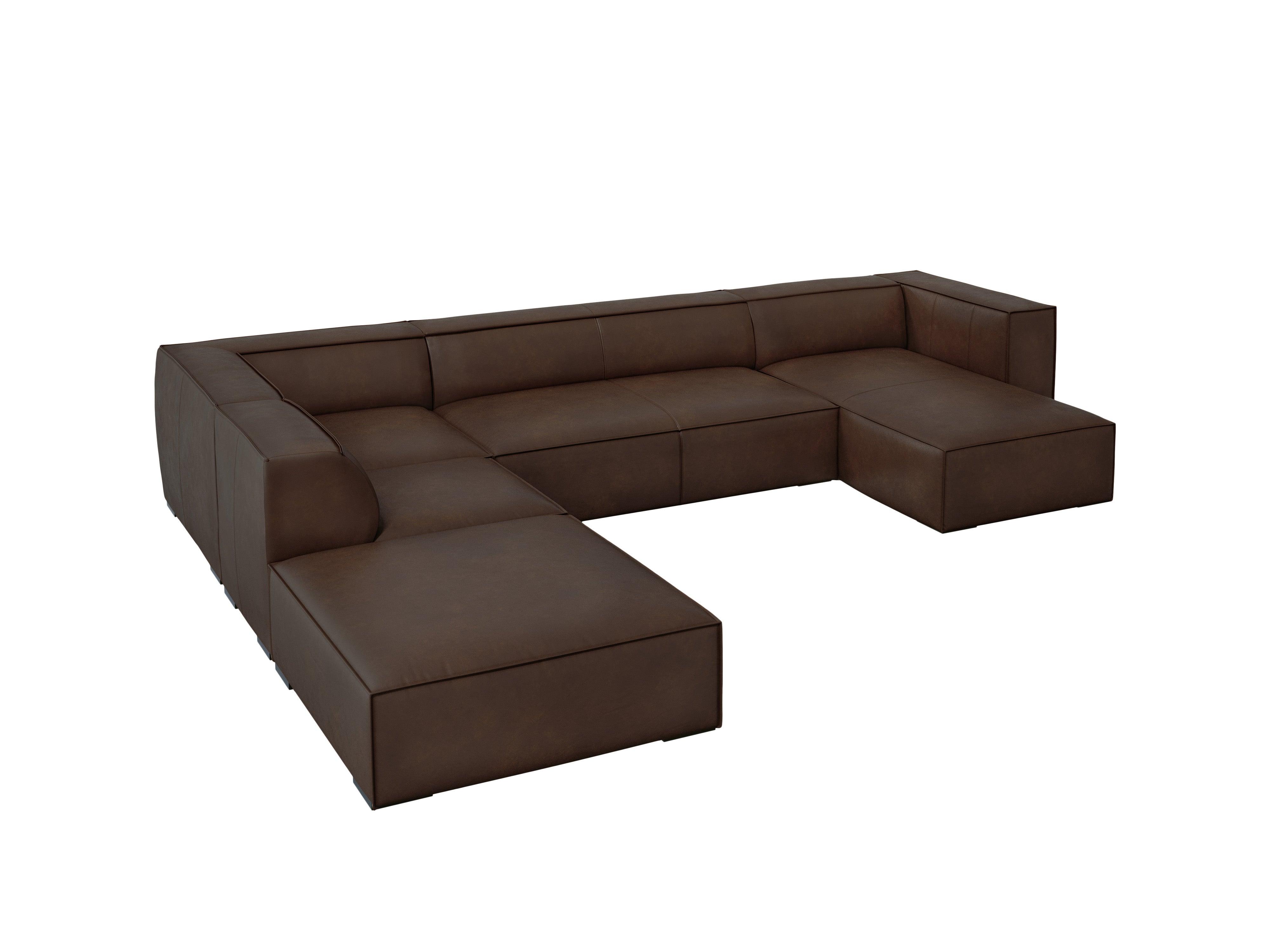 Narożnik skórzany panoramiczny lewostronny MADAME czekoladowy brąz Windsor & Co Eye on Design