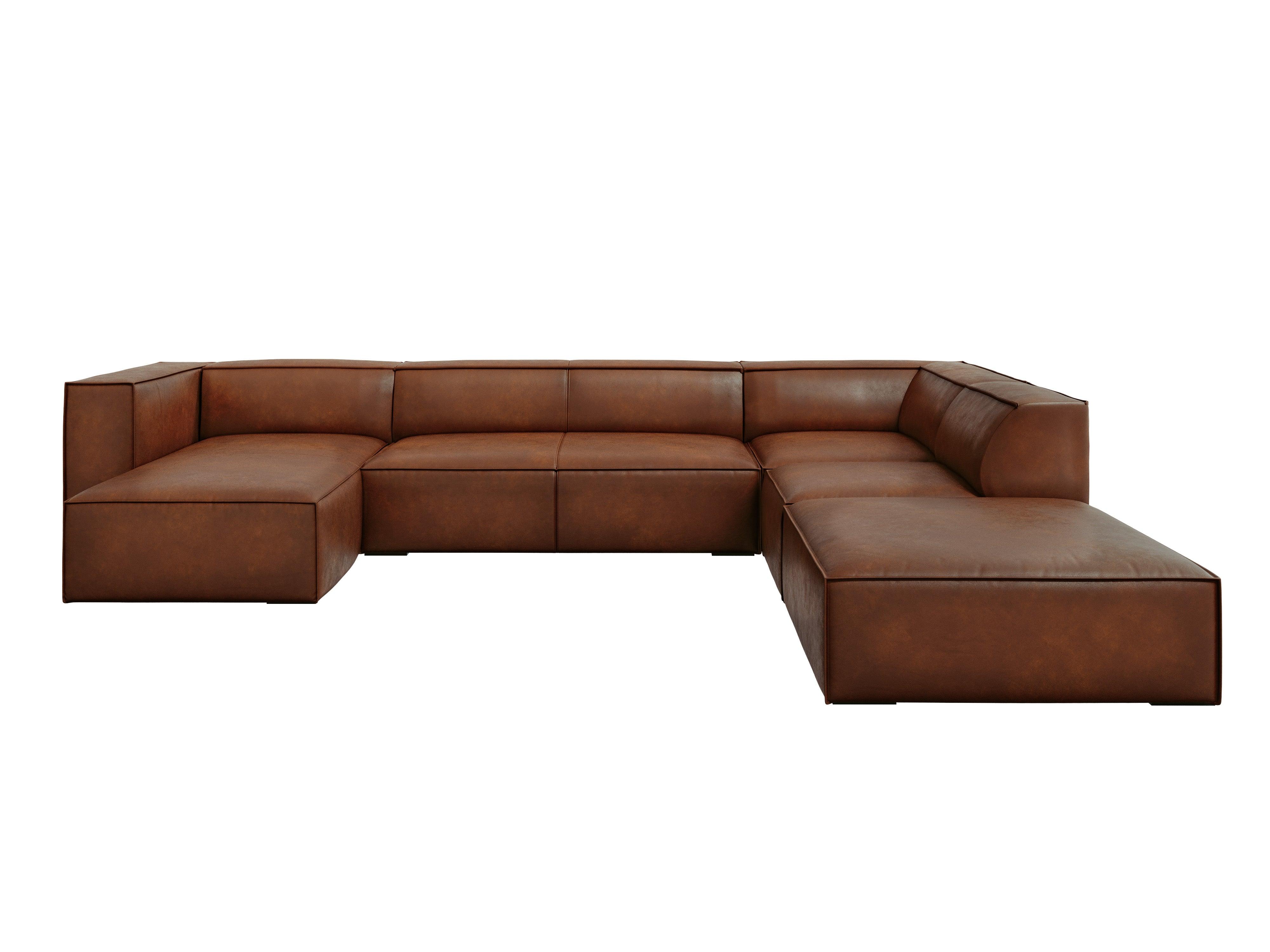 Narożnik skórzany panoramiczny prawostronny MADAME brązowy Windsor & Co Eye on Design