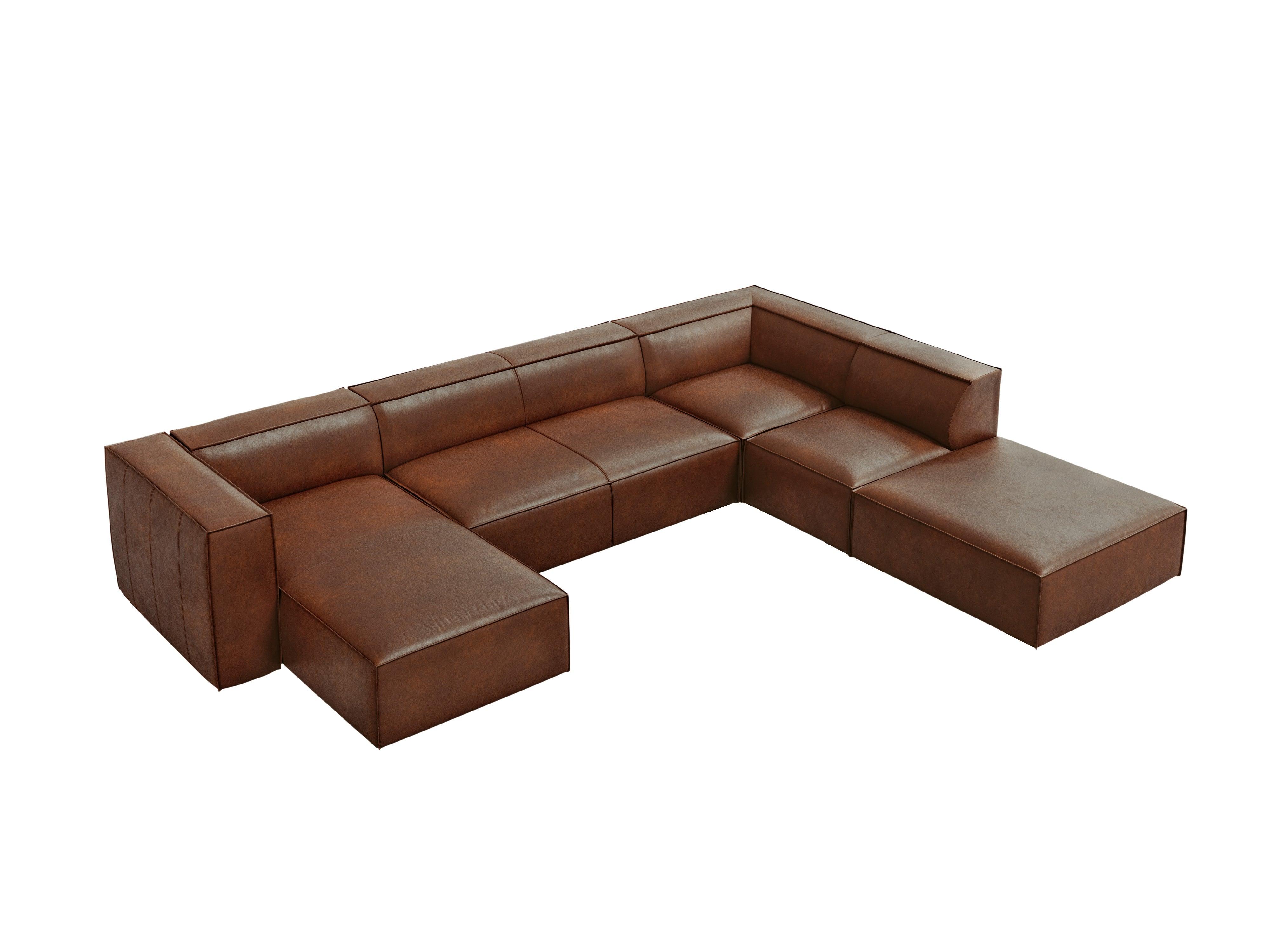 Narożnik skórzany panoramiczny prawostronny MADAME brązowy Windsor & Co Eye on Design