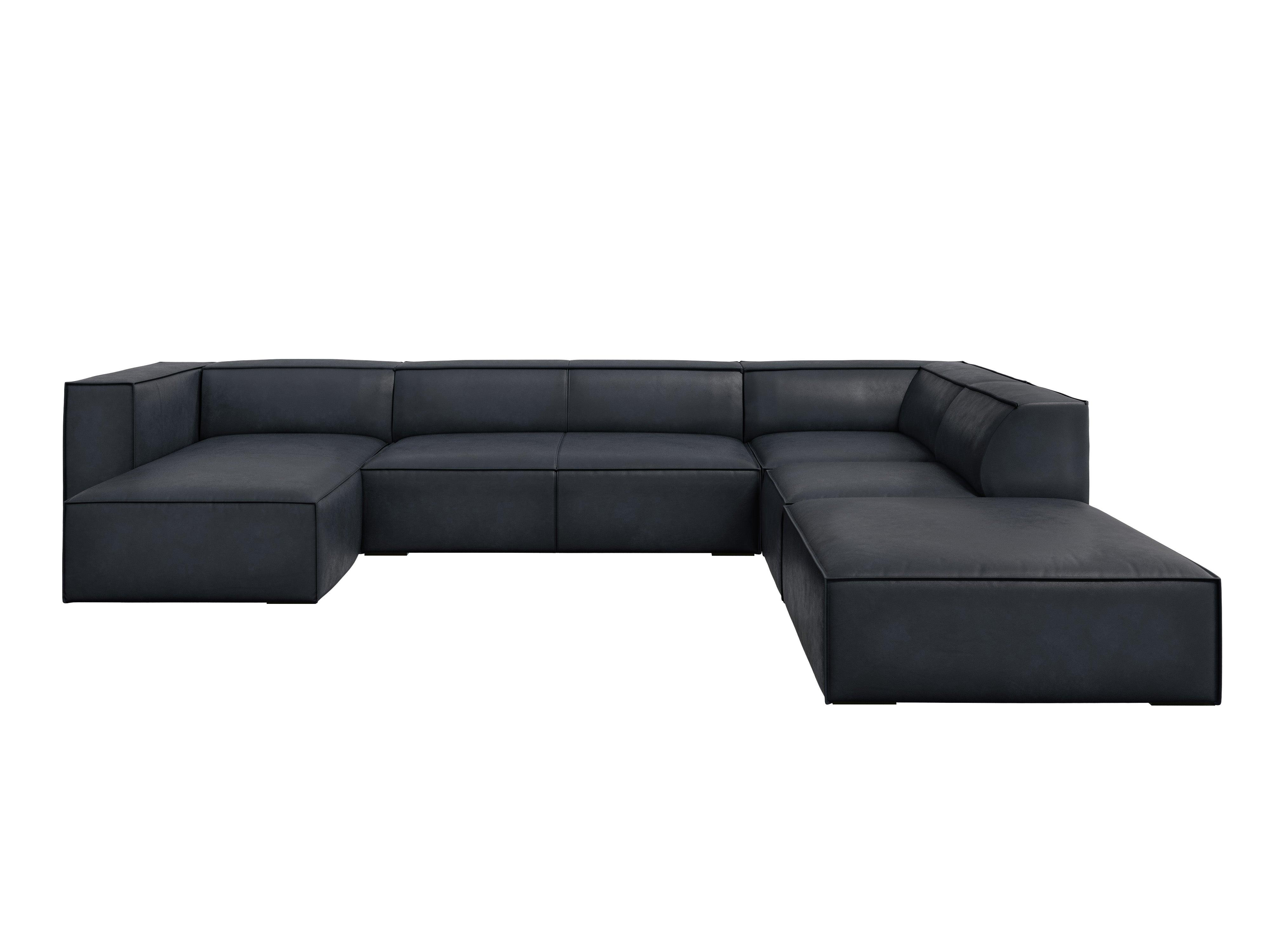 Narożnik skórzany panoramiczny prawostronny MADAME grafitowy Windsor & Co Eye on Design