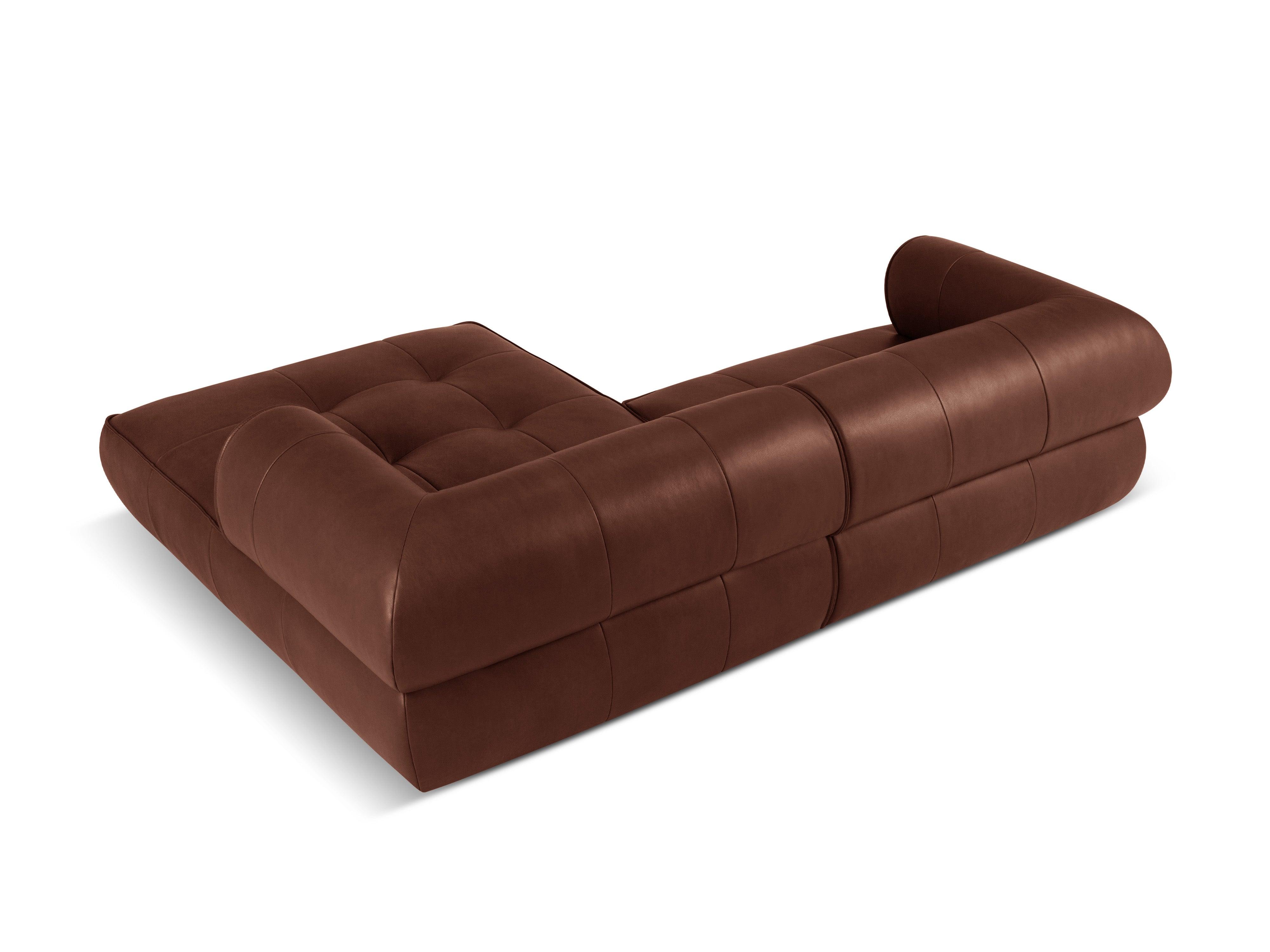 Narożnik skórzany prawostronny LILY brązowy Maison Heritage Eye on Design