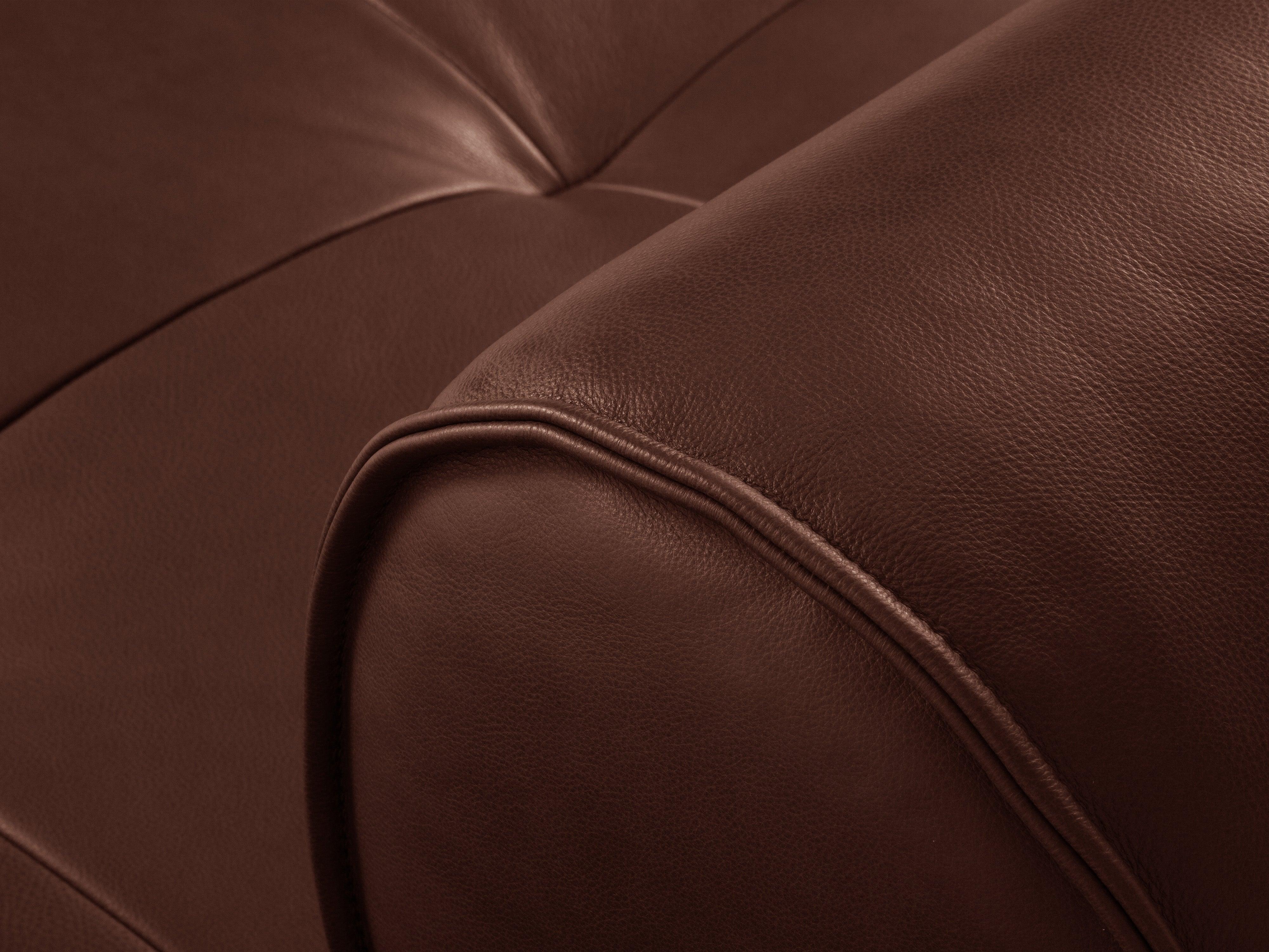 Narożnik skórzany prawostronny otwarty LILY brązowy Maison Heritage Eye on Design