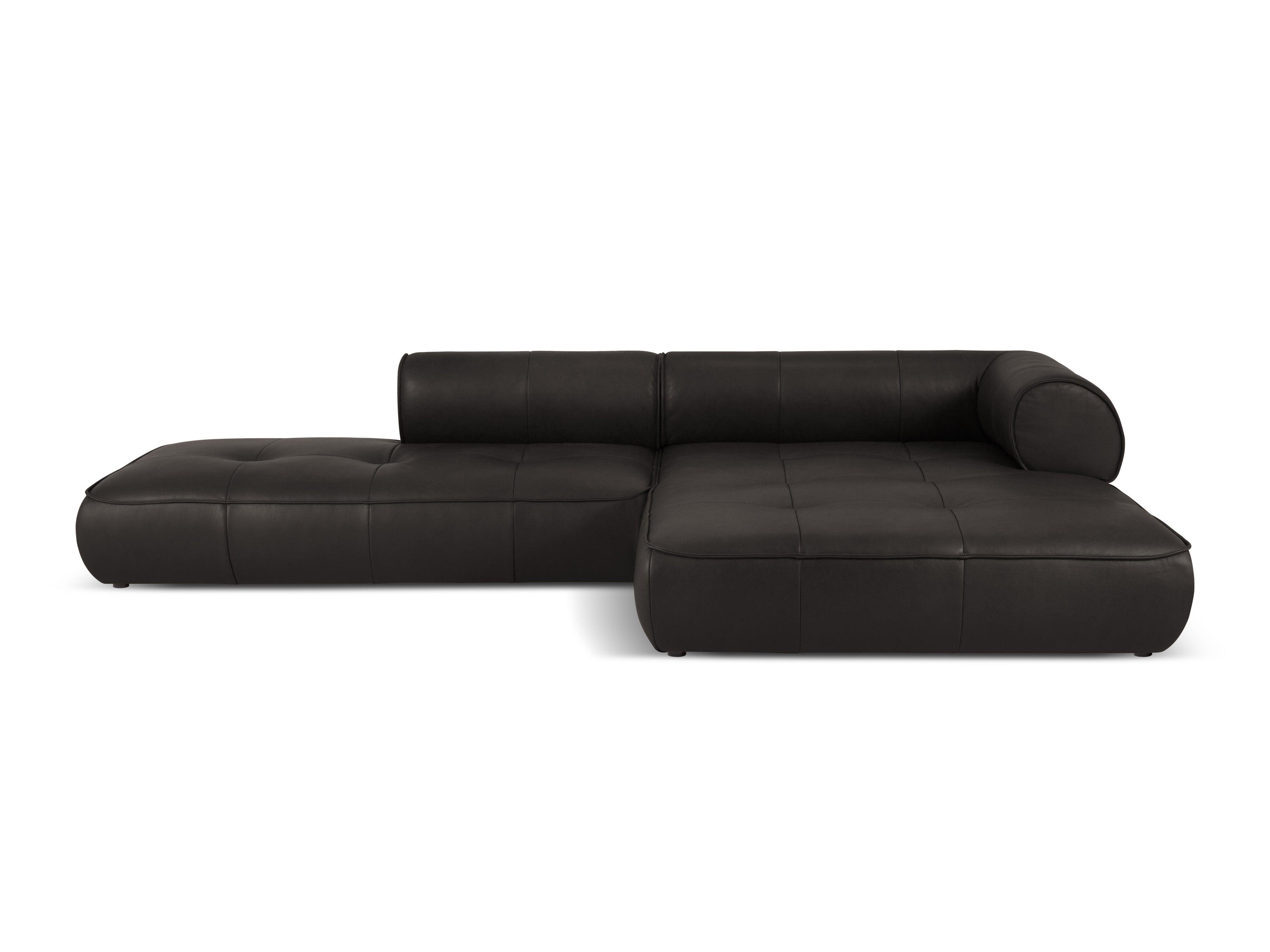 Narożnik skórzany prawostronny otwarty LILY czarny Maison Heritage Eye on Design