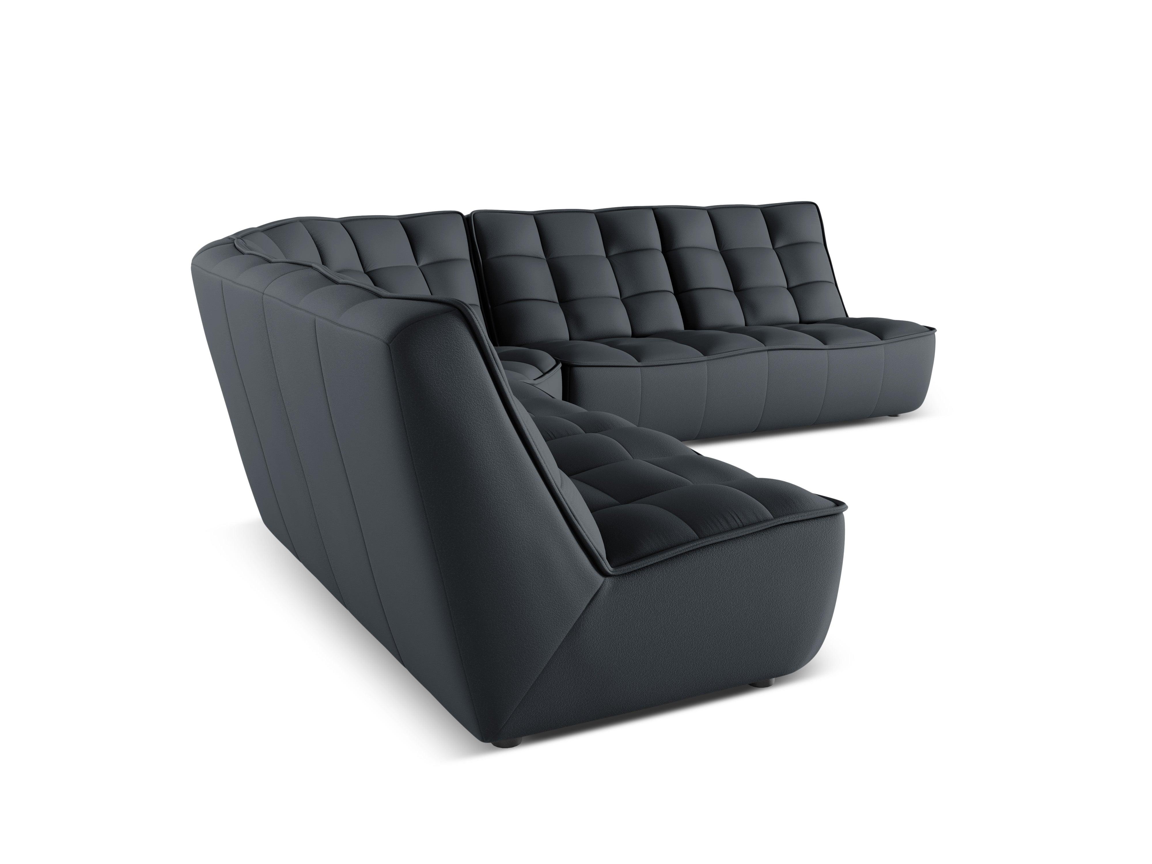 Narożnik skórzany symetryczny MONI grafitowy Maison Heritage Eye on Design