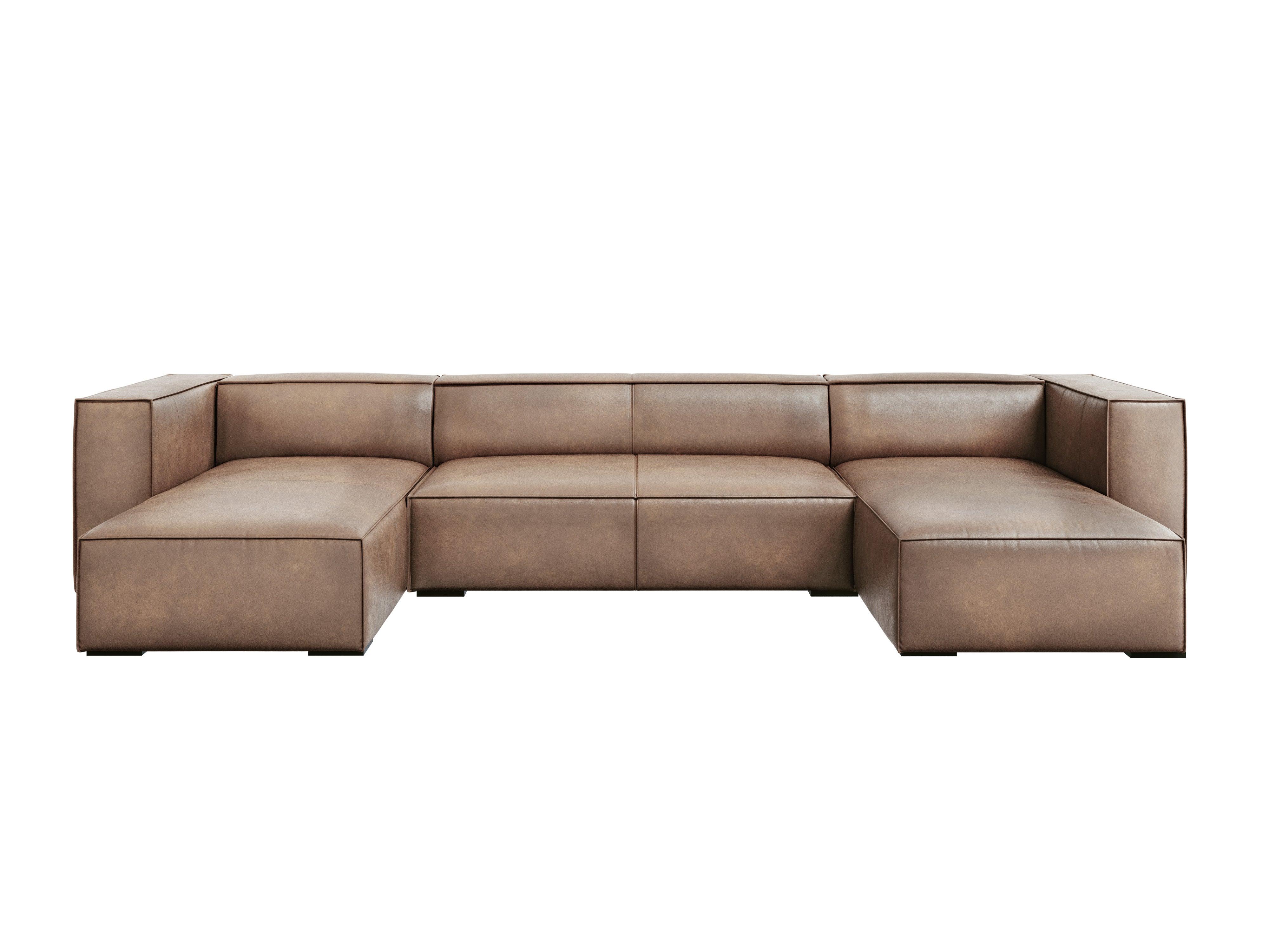 Narożnik skórzany w kształałcie litery U MADAME beżowy Windsor & Co Eye on Design