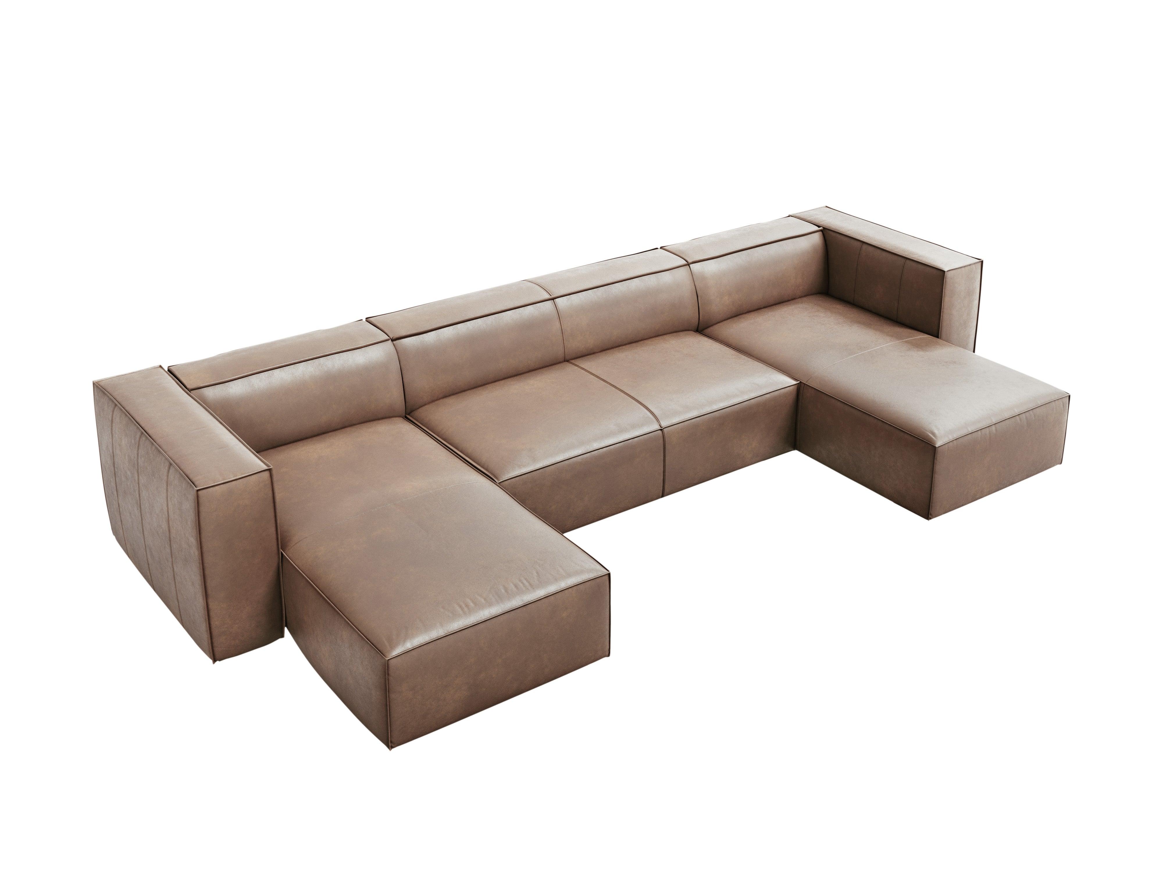 Narożnik skórzany w kształałcie litery U MADAME beżowy Windsor & Co Eye on Design