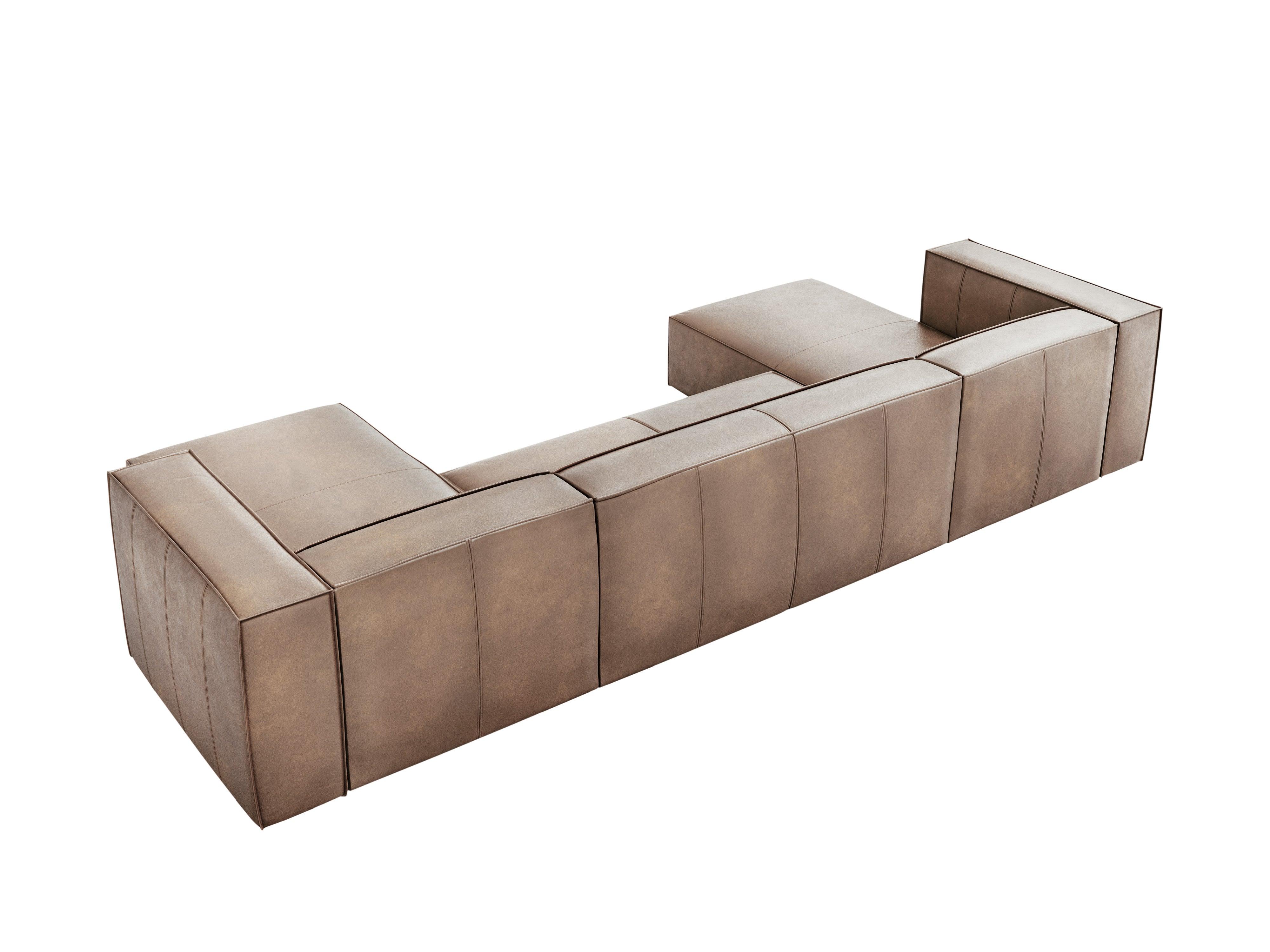 Narożnik skórzany w kształałcie litery U MADAME beżowy Windsor & Co Eye on Design