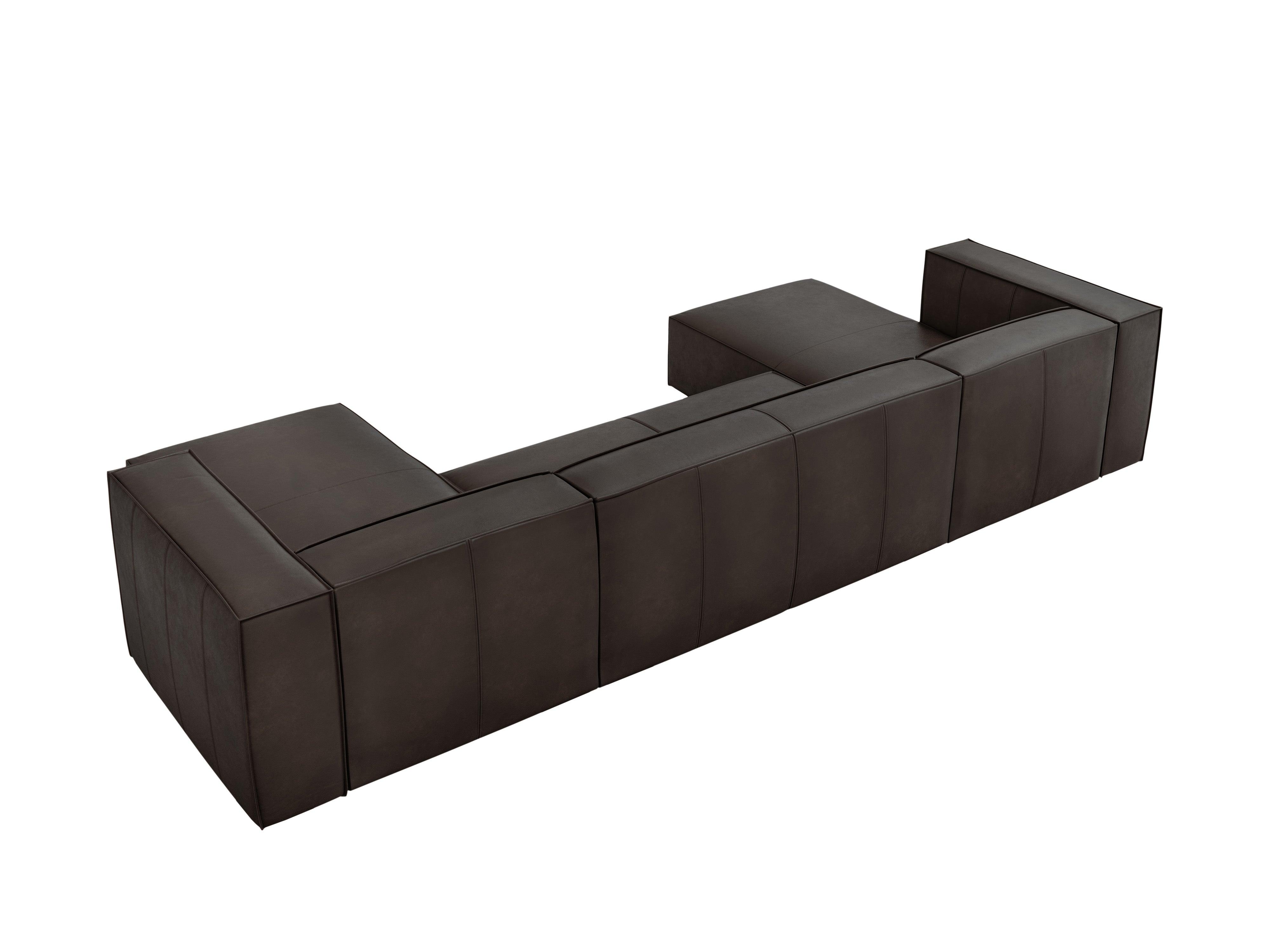 Narożnik skórzany w kształałcie litery U MADAME ciemnobrązowy Windsor & Co Eye on Design