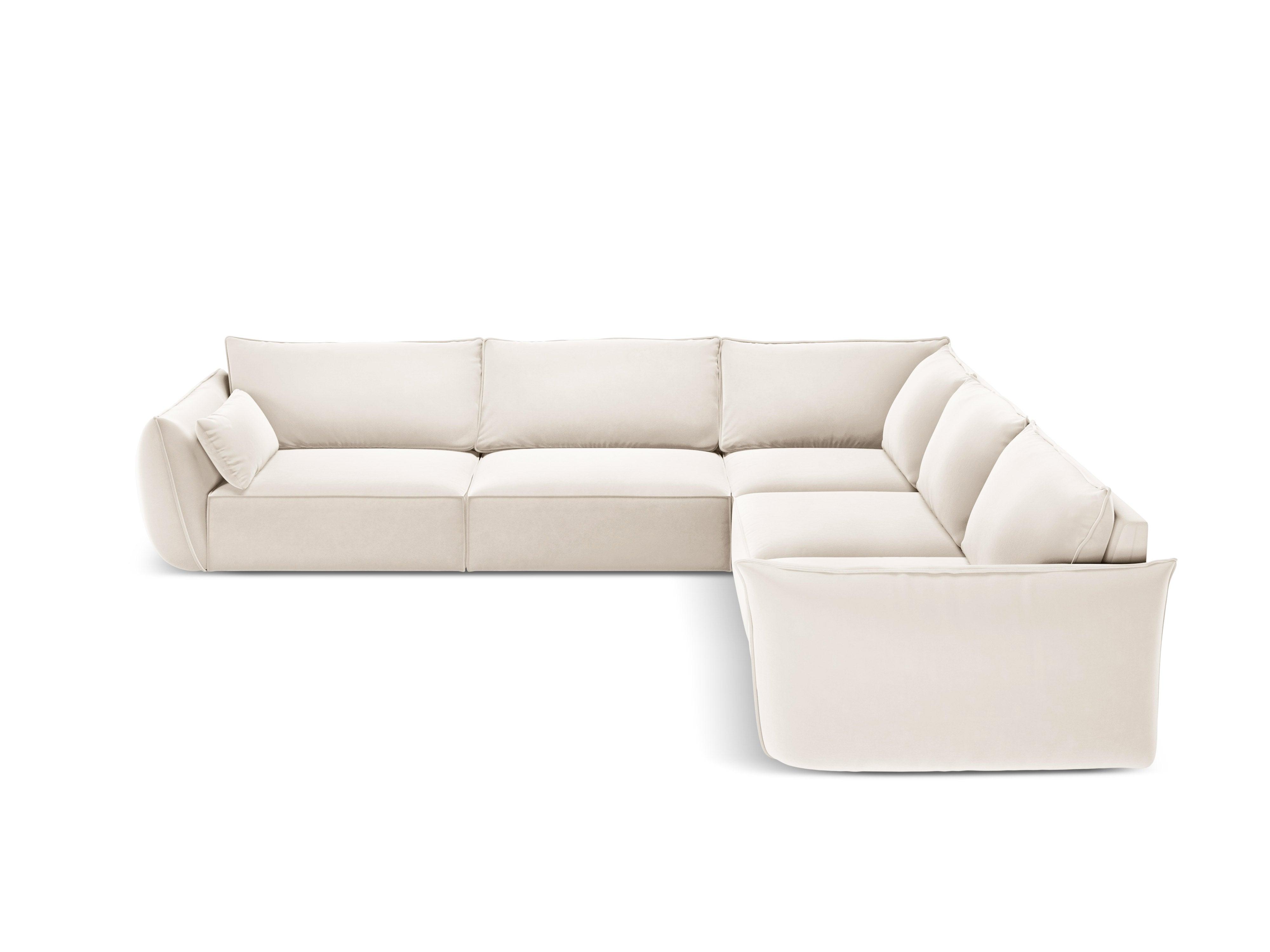 Narożnik symetryczny aksamitny VANDA beżowy Mazzini Sofas Eye on Design