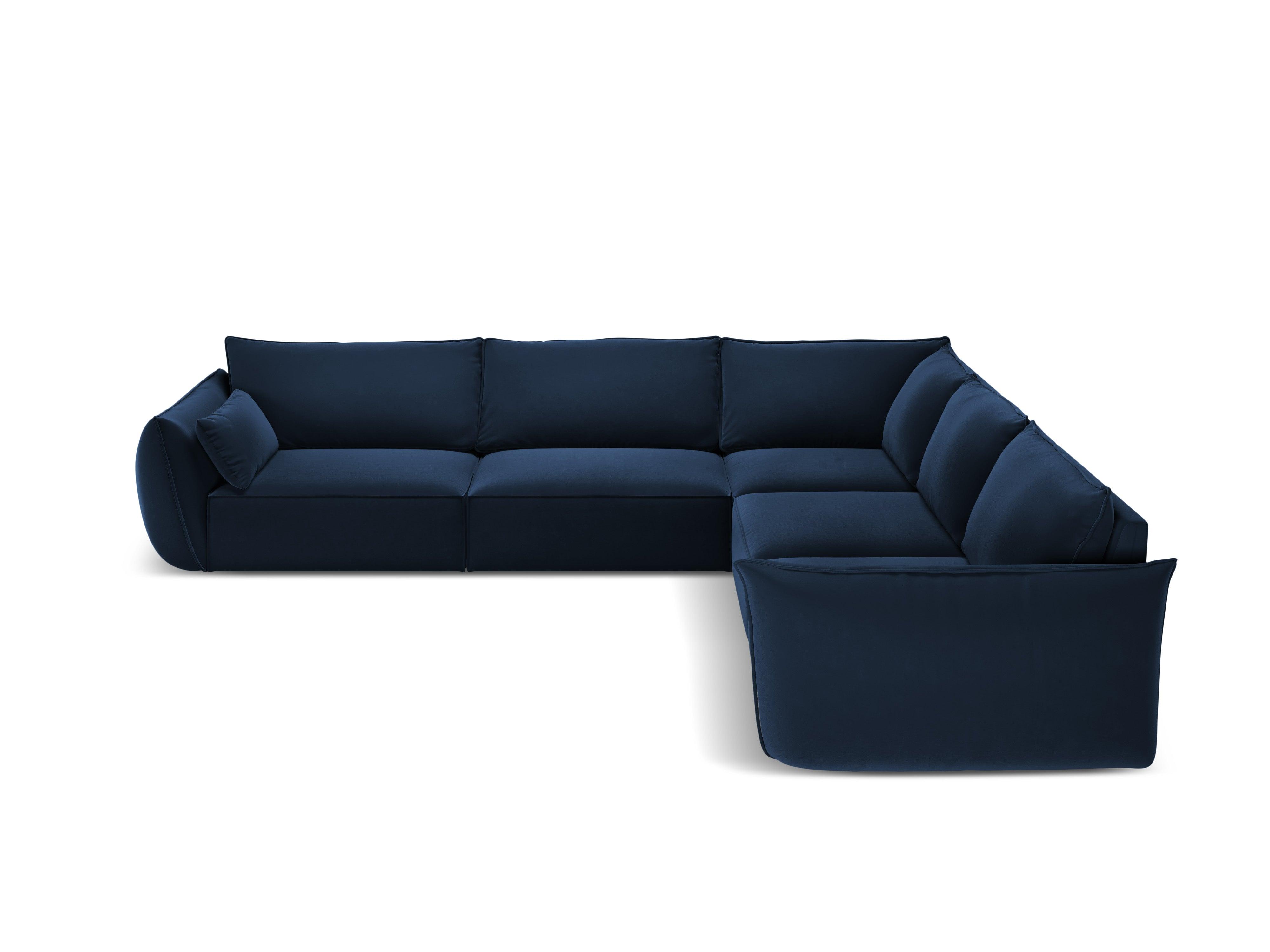 Narożnik symetryczny aksamitny VANDA granatowy Mazzini Sofas Eye on Design