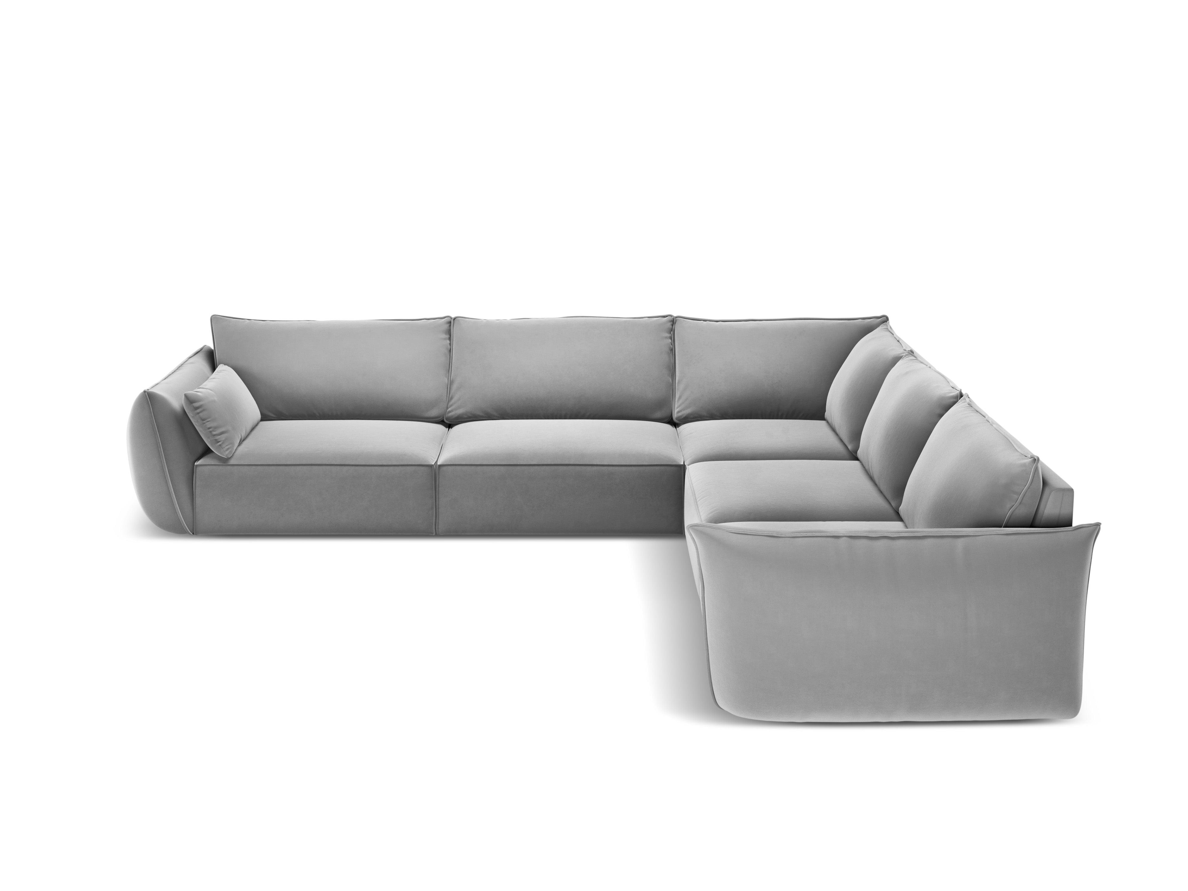 Narożnik symetryczny aksamitny VANDA szary Mazzini Sofas Eye on Design