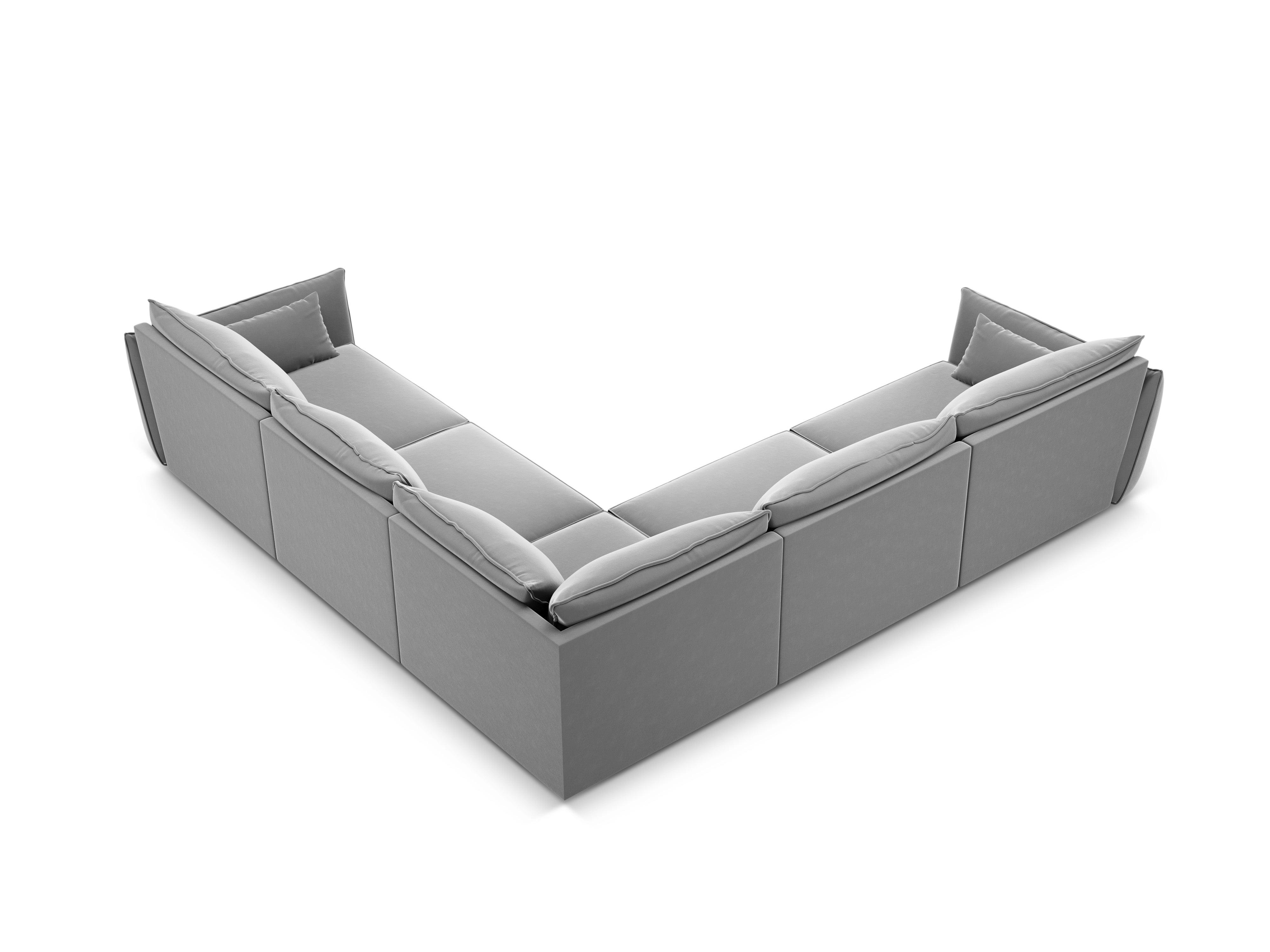 Narożnik symetryczny aksamitny VANDA szary Mazzini Sofas Eye on Design