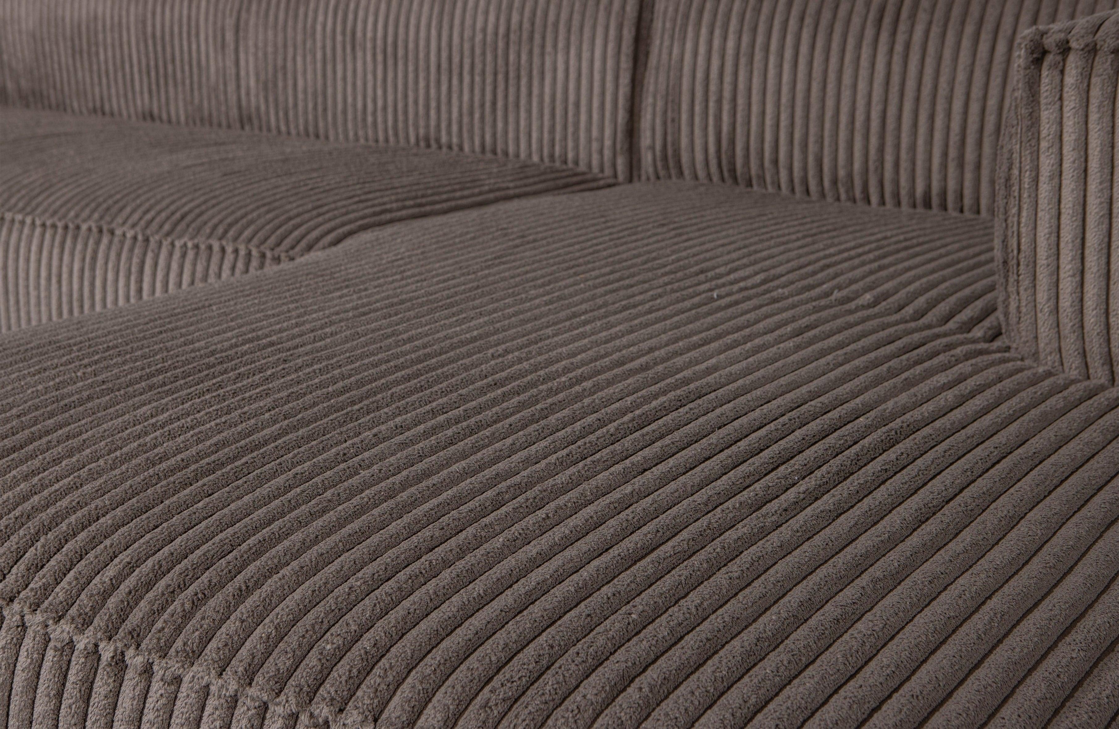 Narożnik sztruksowy prawostronny BEAN RIB brązowy Woood Exclusive Eye on Design