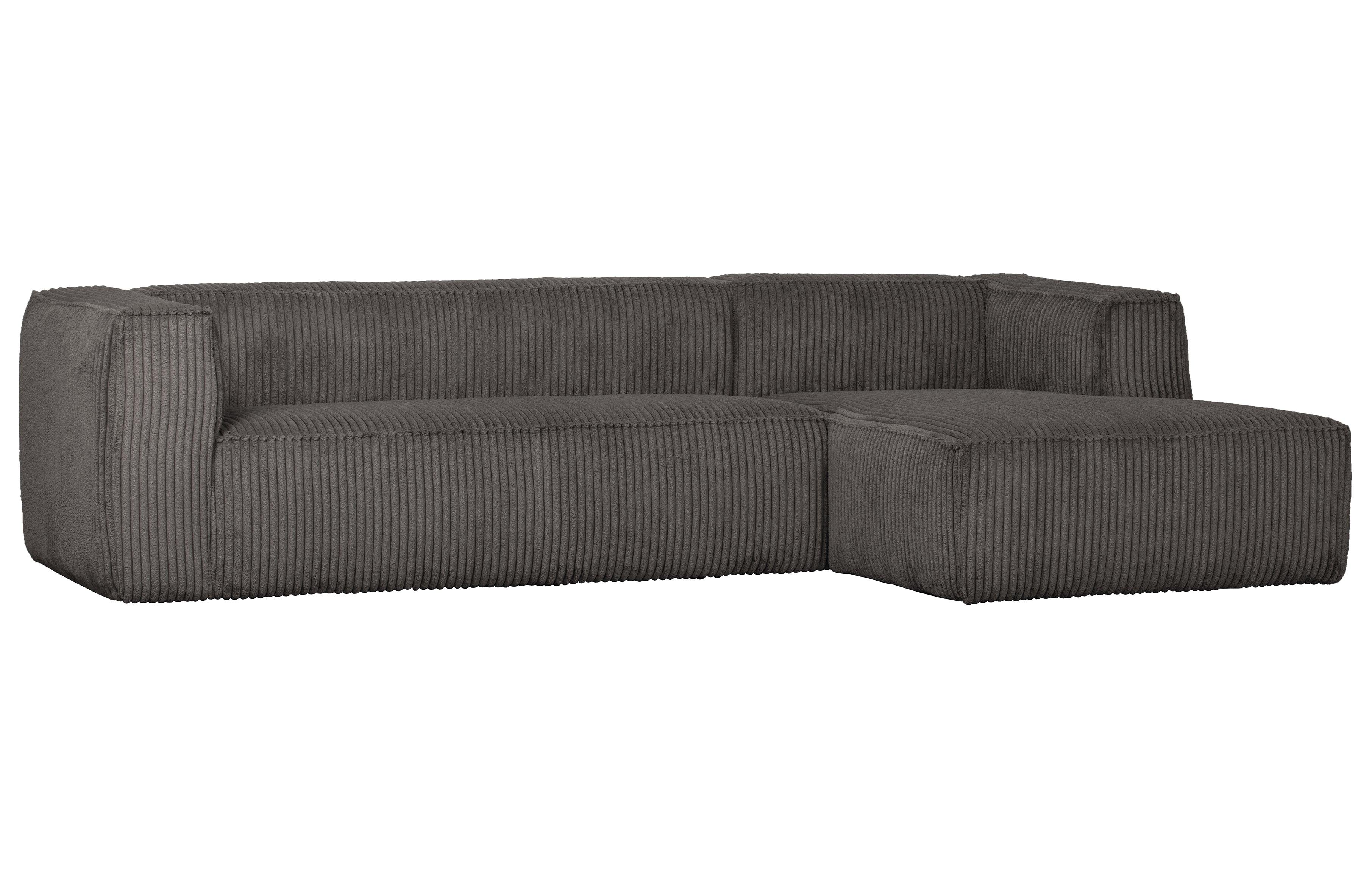 Narożnik sztruksowy prawostronny BEAN RIB ciemnoszary Woood Exclusive Eye on Design