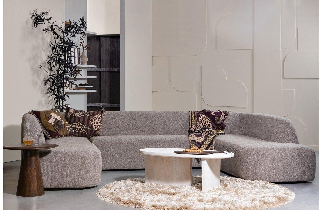 Narożnik w kształcie U aksamitna SLOPING beżowy Be Pure Eye on Design