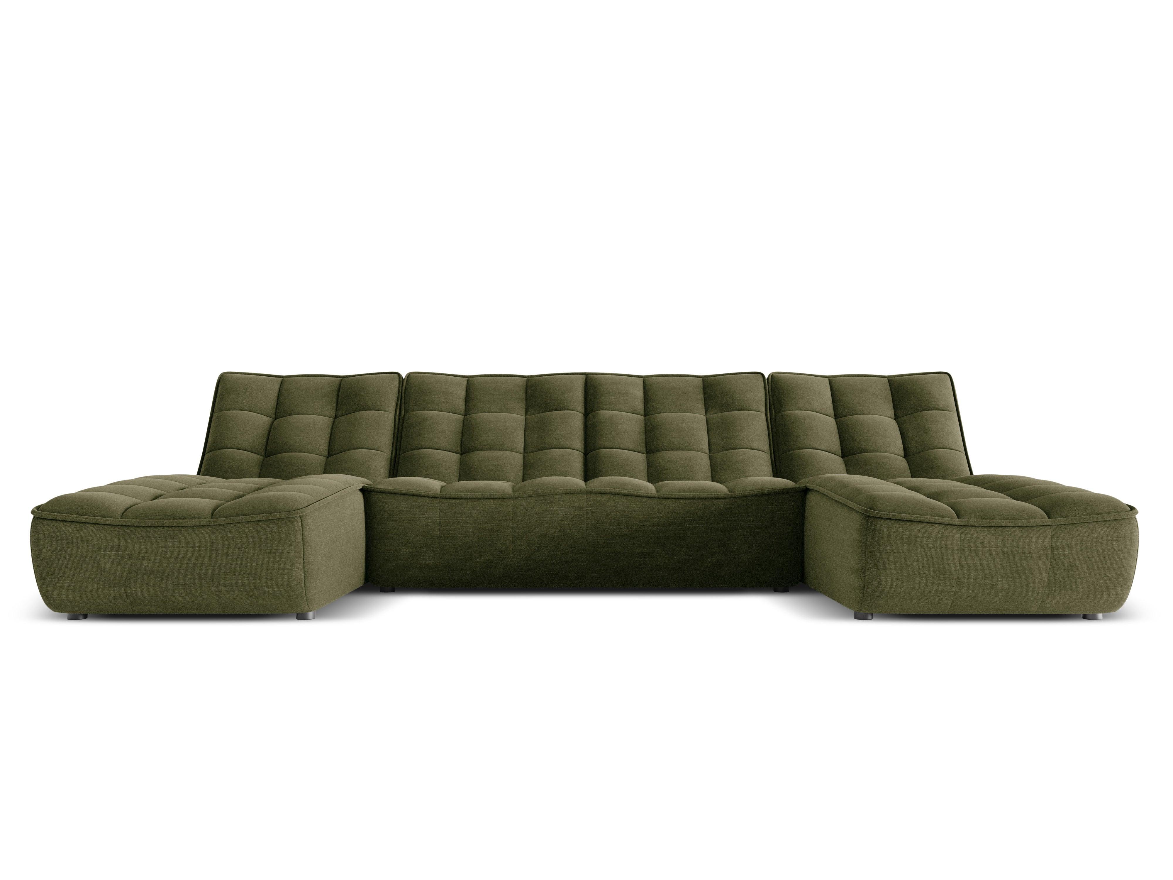 Narożnik w kształcie U MONI zielony Maison Heritage Eye on Design