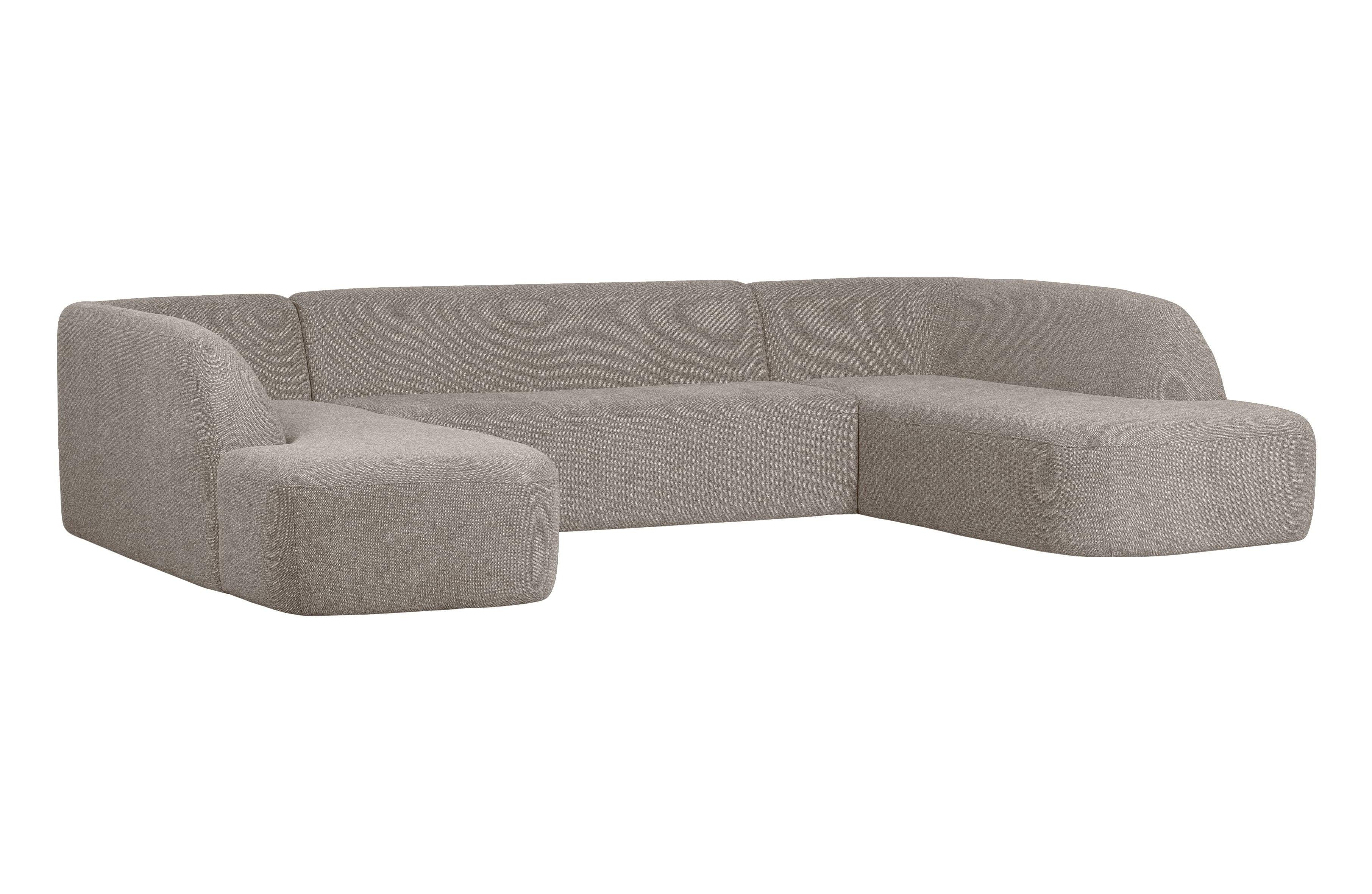 Narożnik w kształcie U SLOPING melanż jasnoszary Be Pure Eye on Design