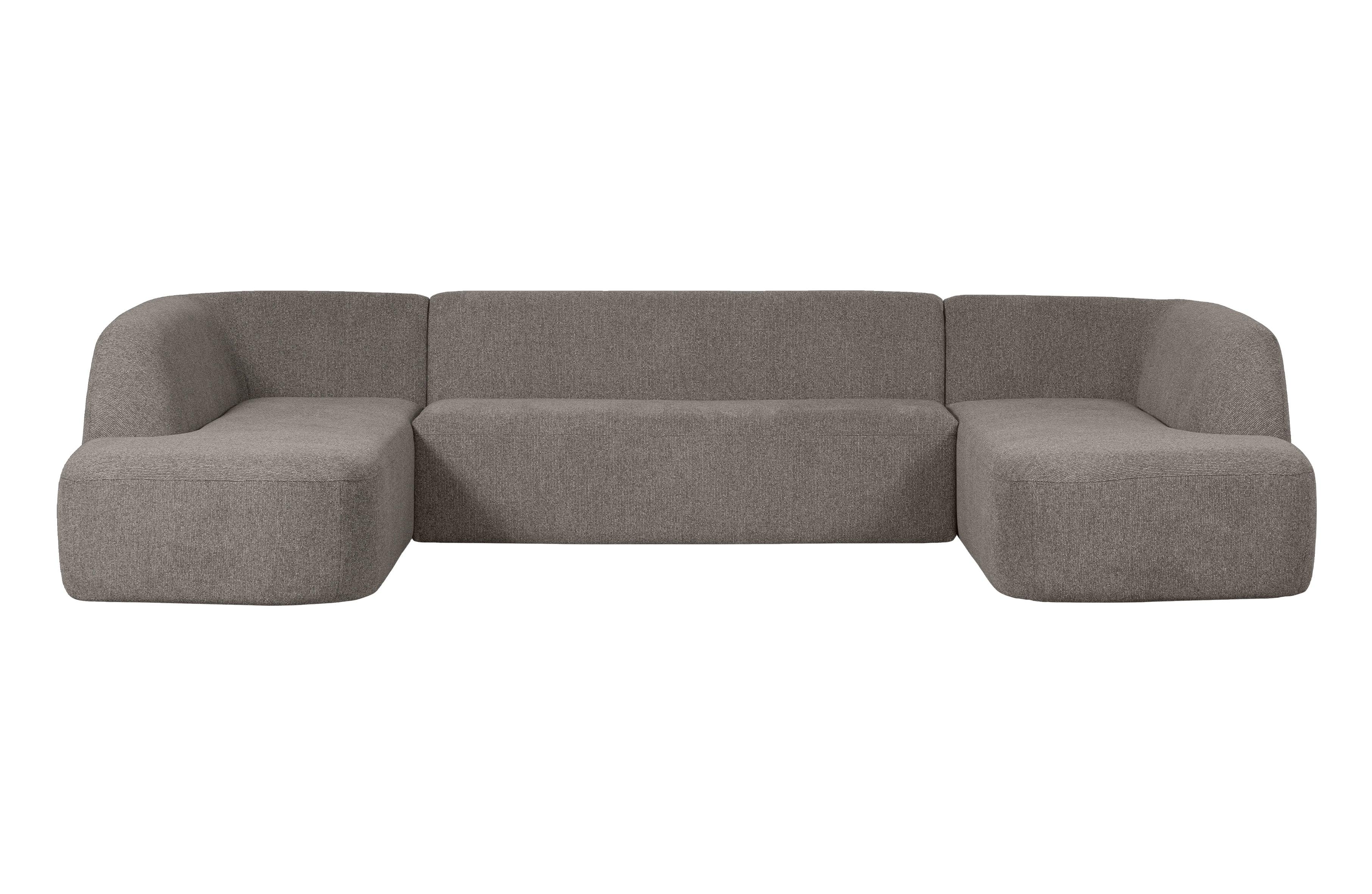 Narożnik w kształcie U SLOPING melanż szary Be Pure Eye on Design