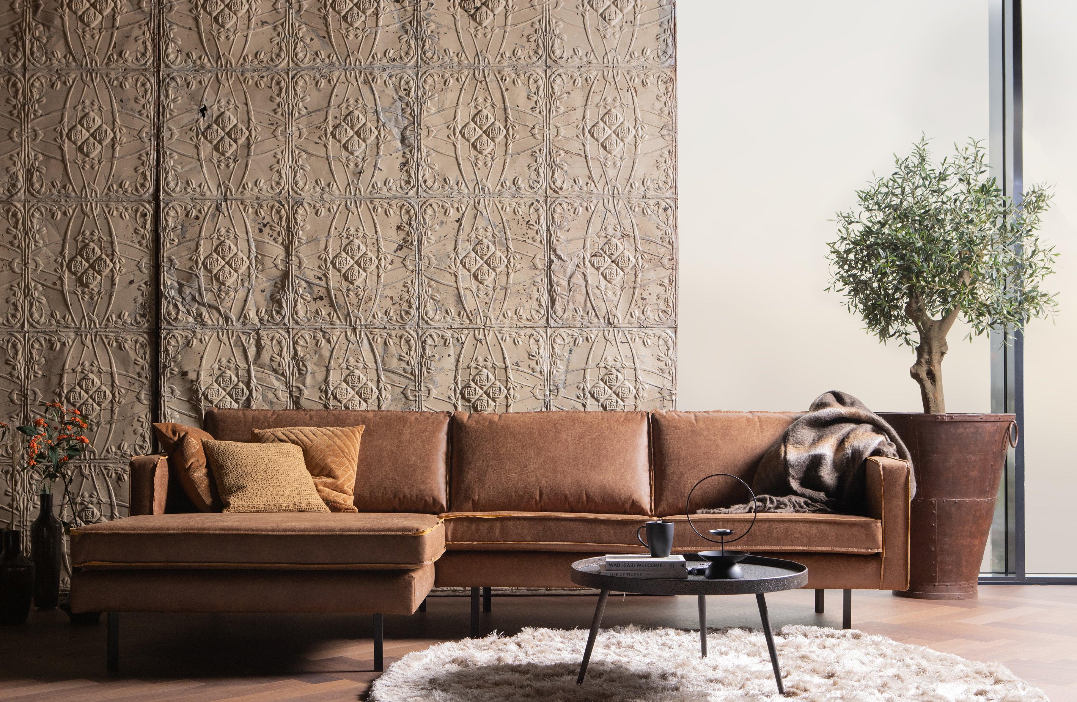 Narożnik welurowy lewostronny RODEO szarozielony Be Pure Eye on Design