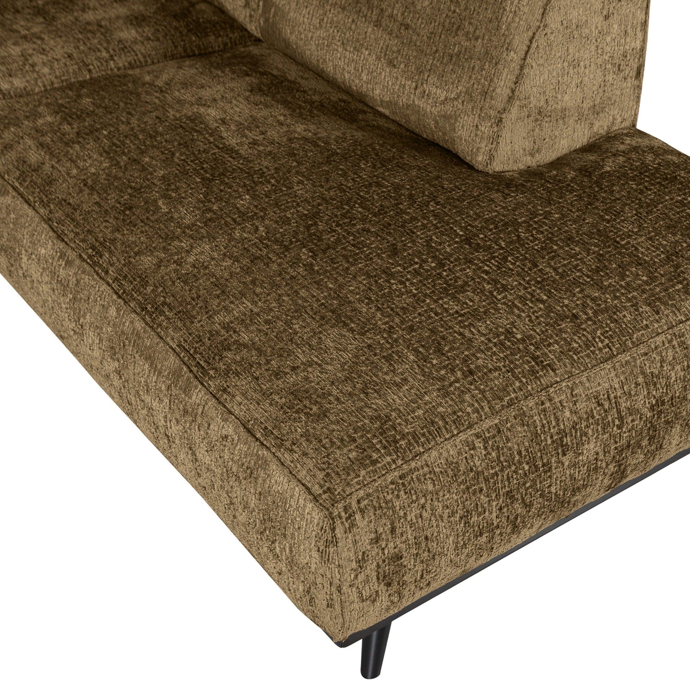 Narożnik welurowy lewostronny STATEMENT STRUCTURE brązowy Be Pure Eye on Design