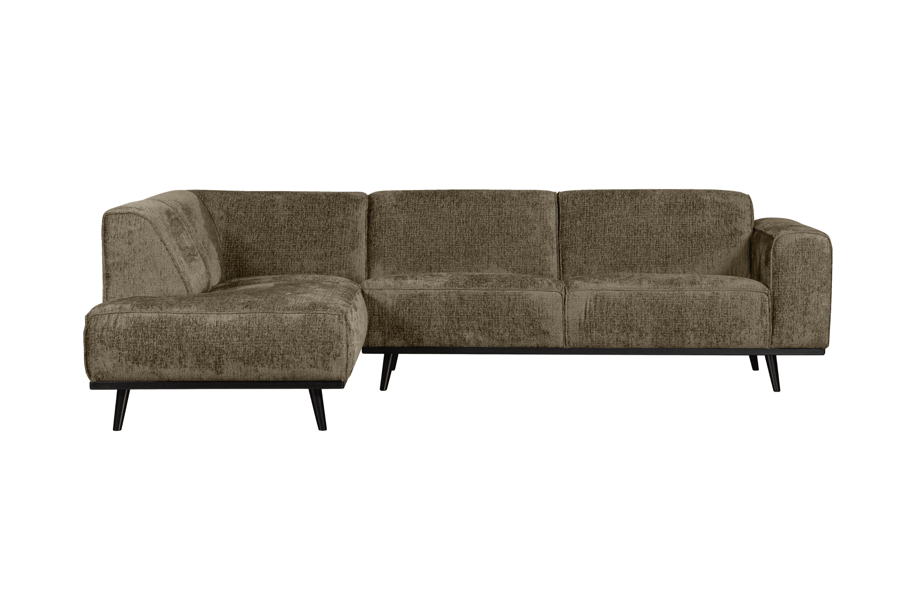 Narożnik welurowy lewostronny STATEMENT STRUCTURE ciemnozielony Be Pure Eye on Design