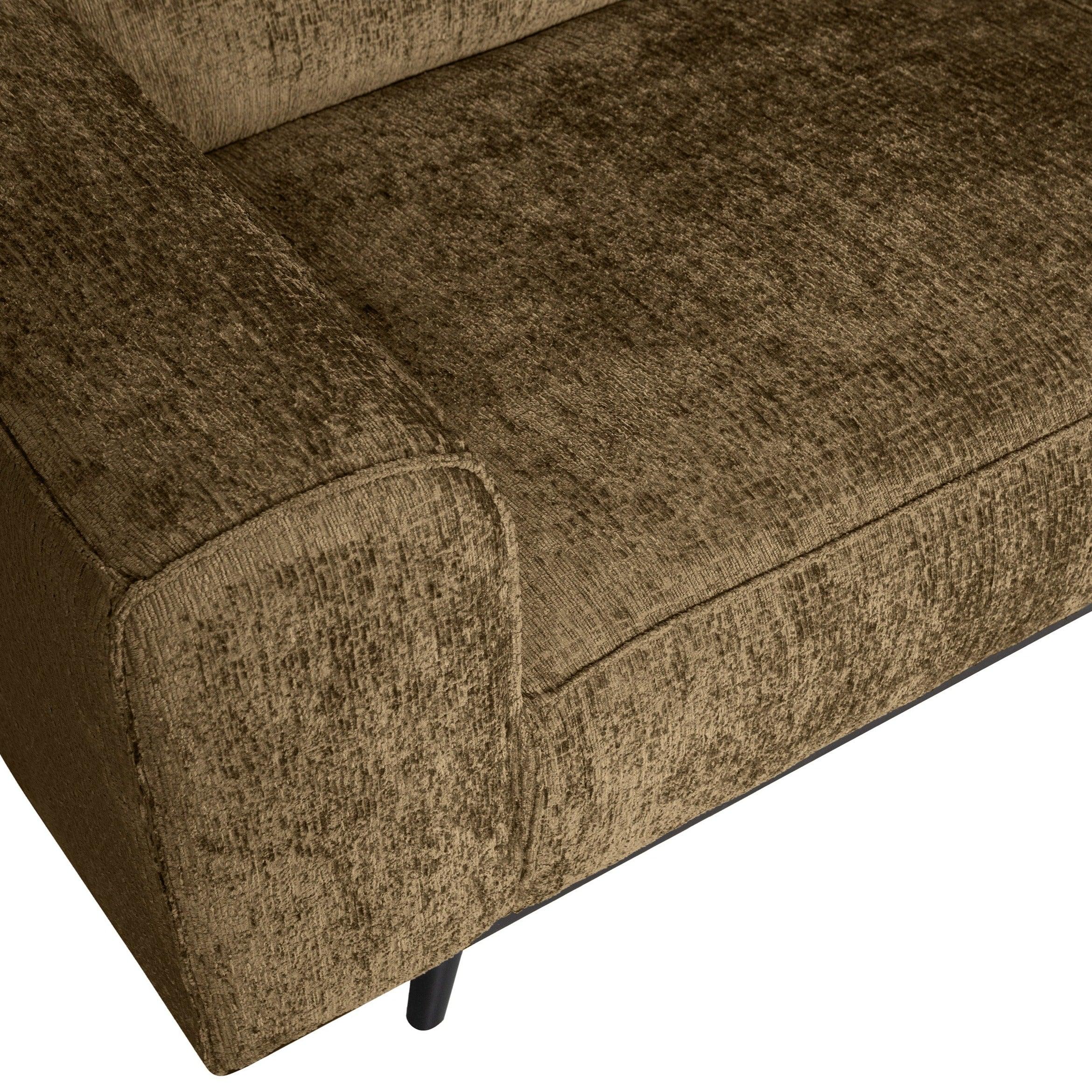 Narożnik welurowy prawostronny STATEMENT STRUCTURE brązowy Be Pure Eye on Design