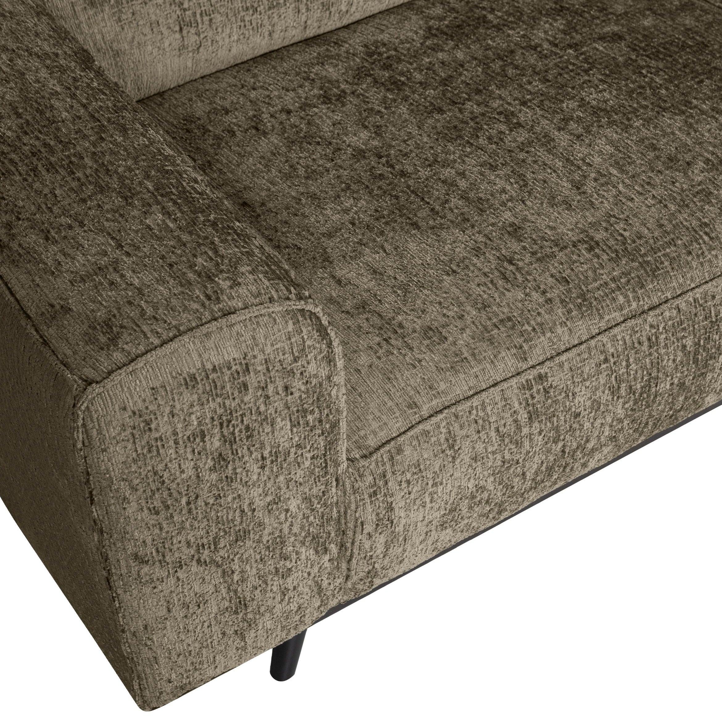 Narożnik welurowy prawostronny STATEMENT STRUCTURE ciemnozielony Be Pure Eye on Design