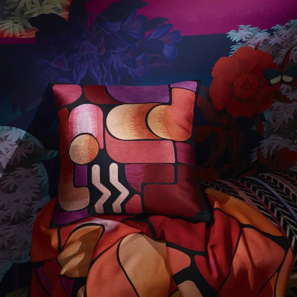 Narzuta LACROIX GRAPHE MAGENTA wełna z merynosów Christian Lacroix Eye on Design