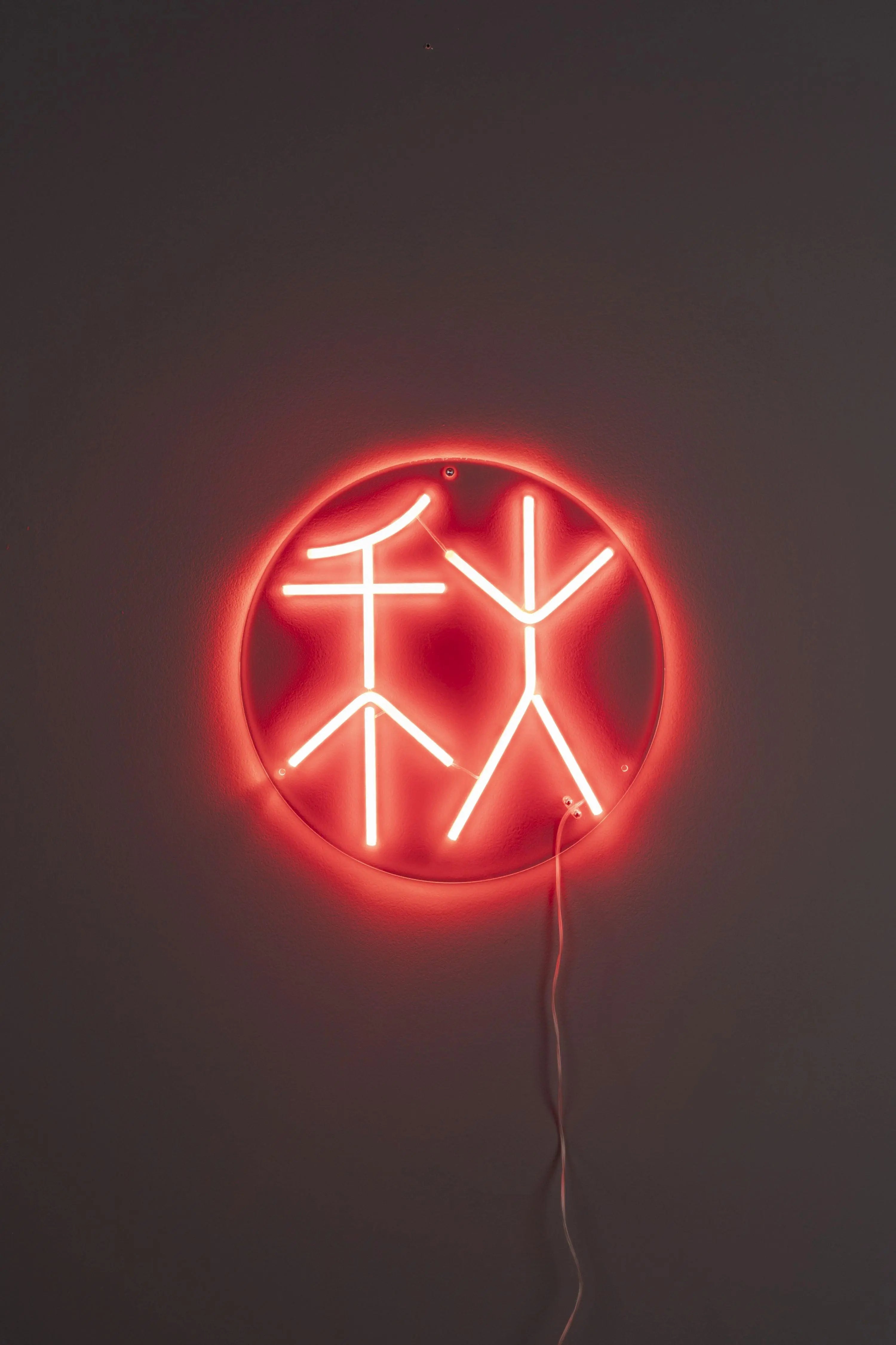 Neon ścienny SYA AUTUMN czerwony z oświetleniem LED
