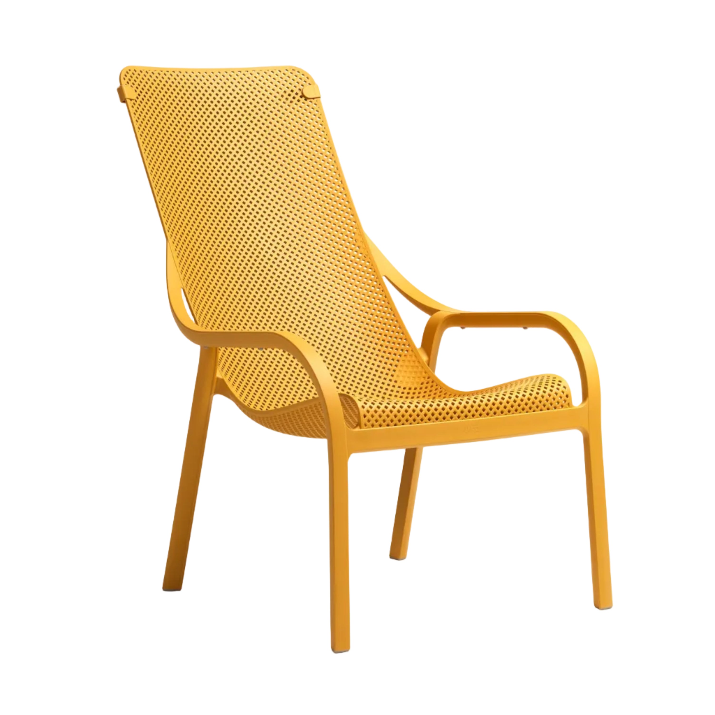 Buitenfauteuil NET mosterdkleurig