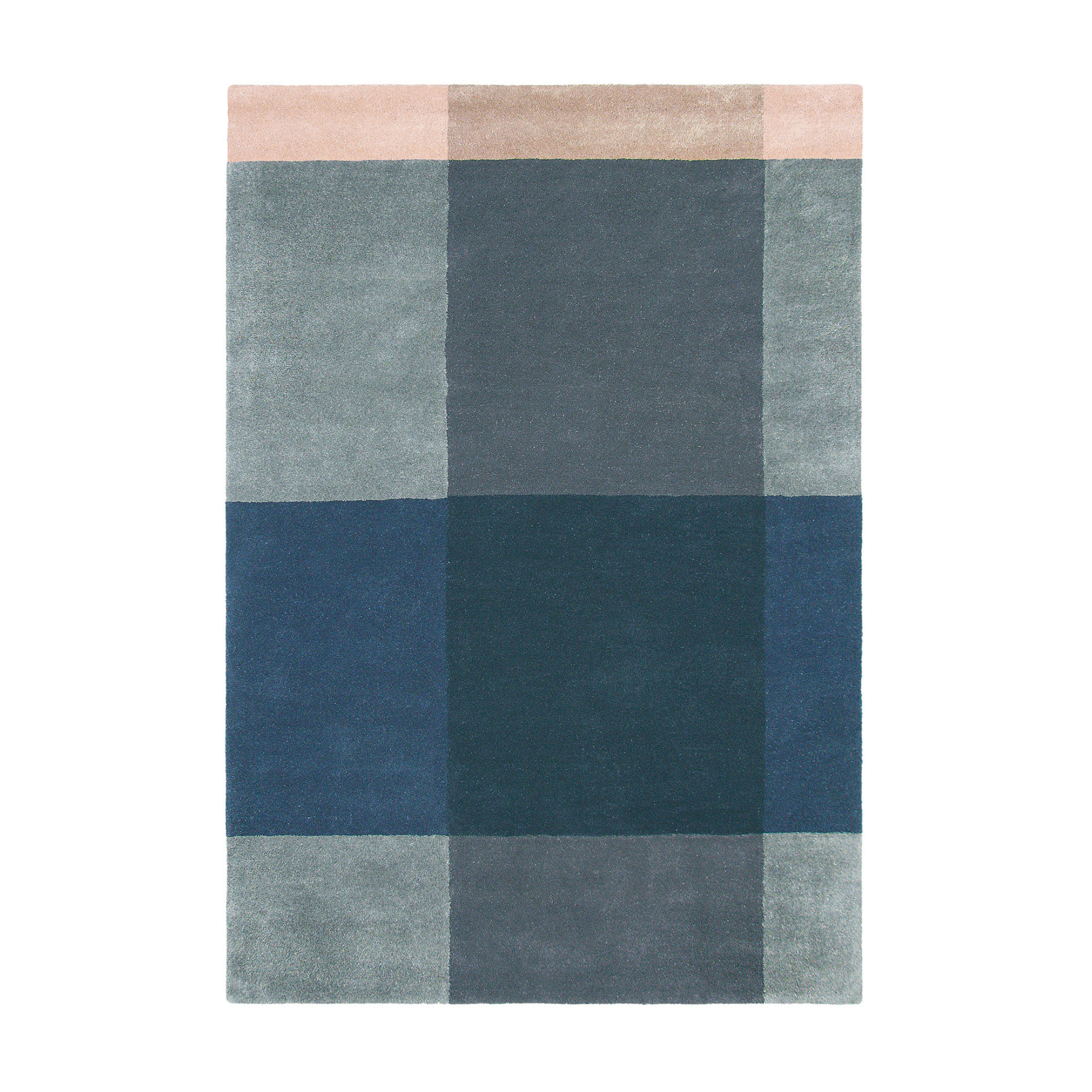 Vloerkleed PLAID GREY blauw