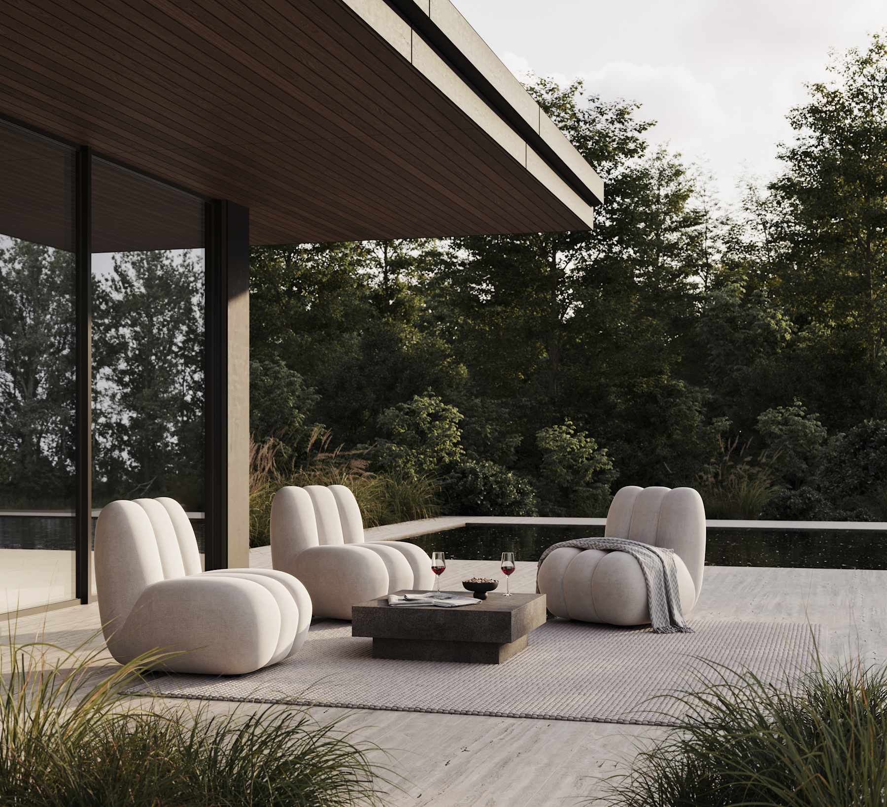 TOE Sessel warmes Grau