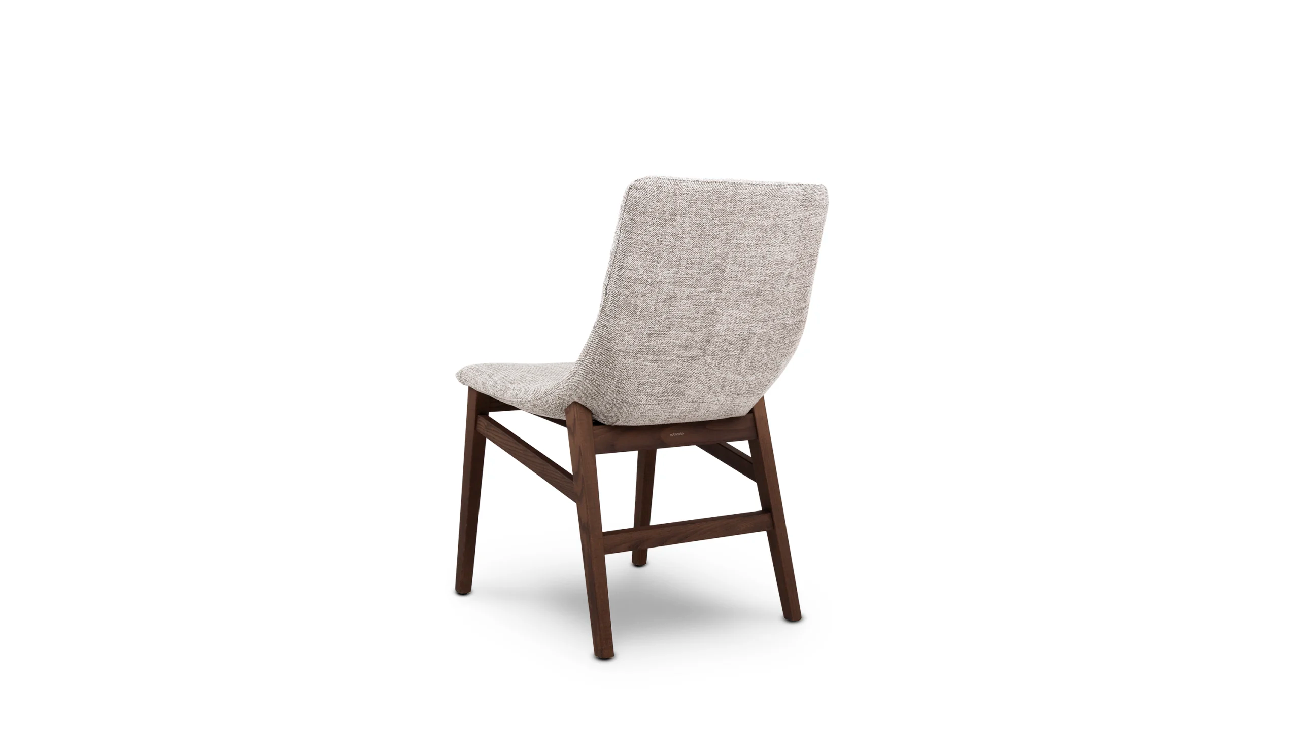 WAVE upholstered chair with wooden base