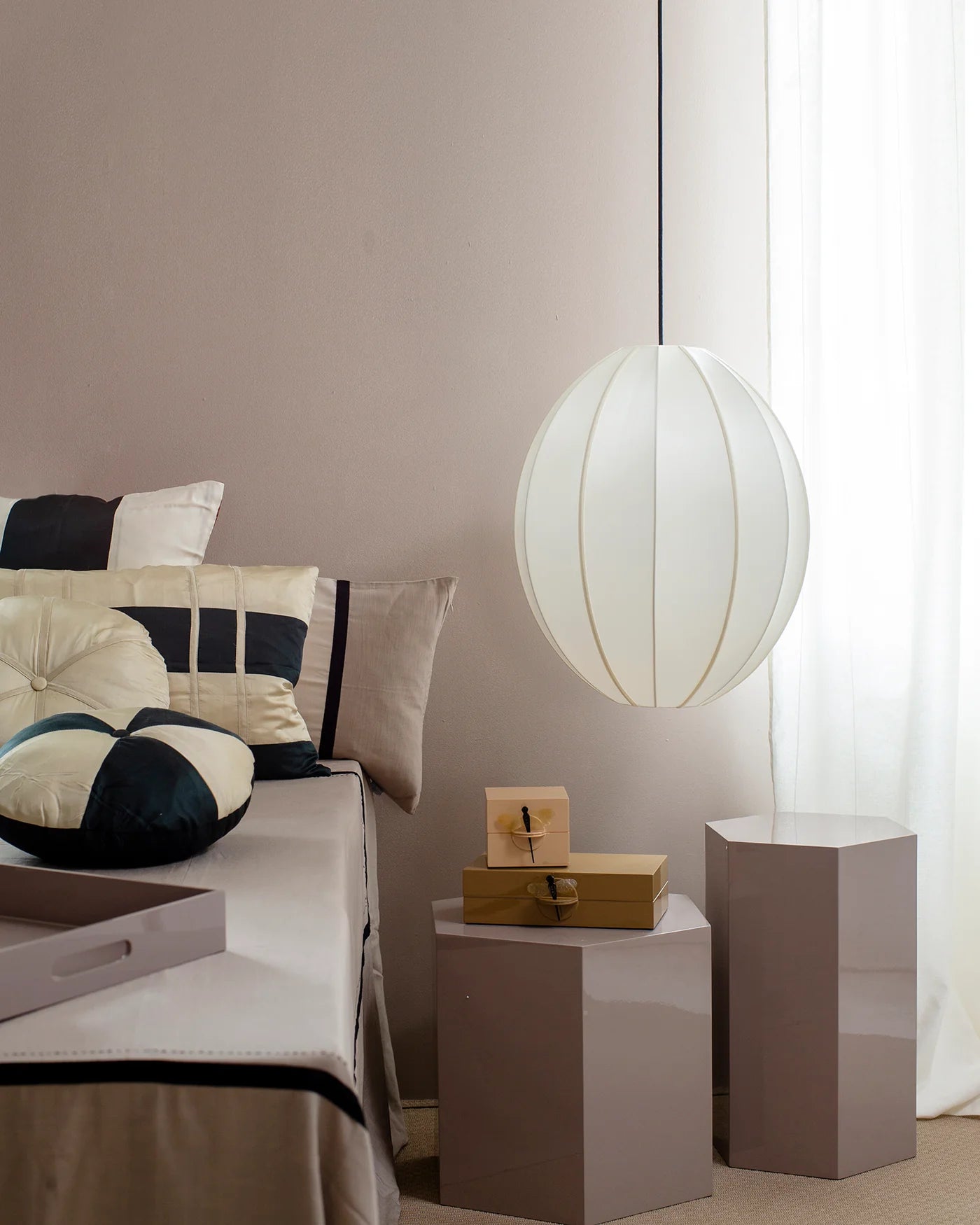 Abażur OVAL gebrochenes Weiß