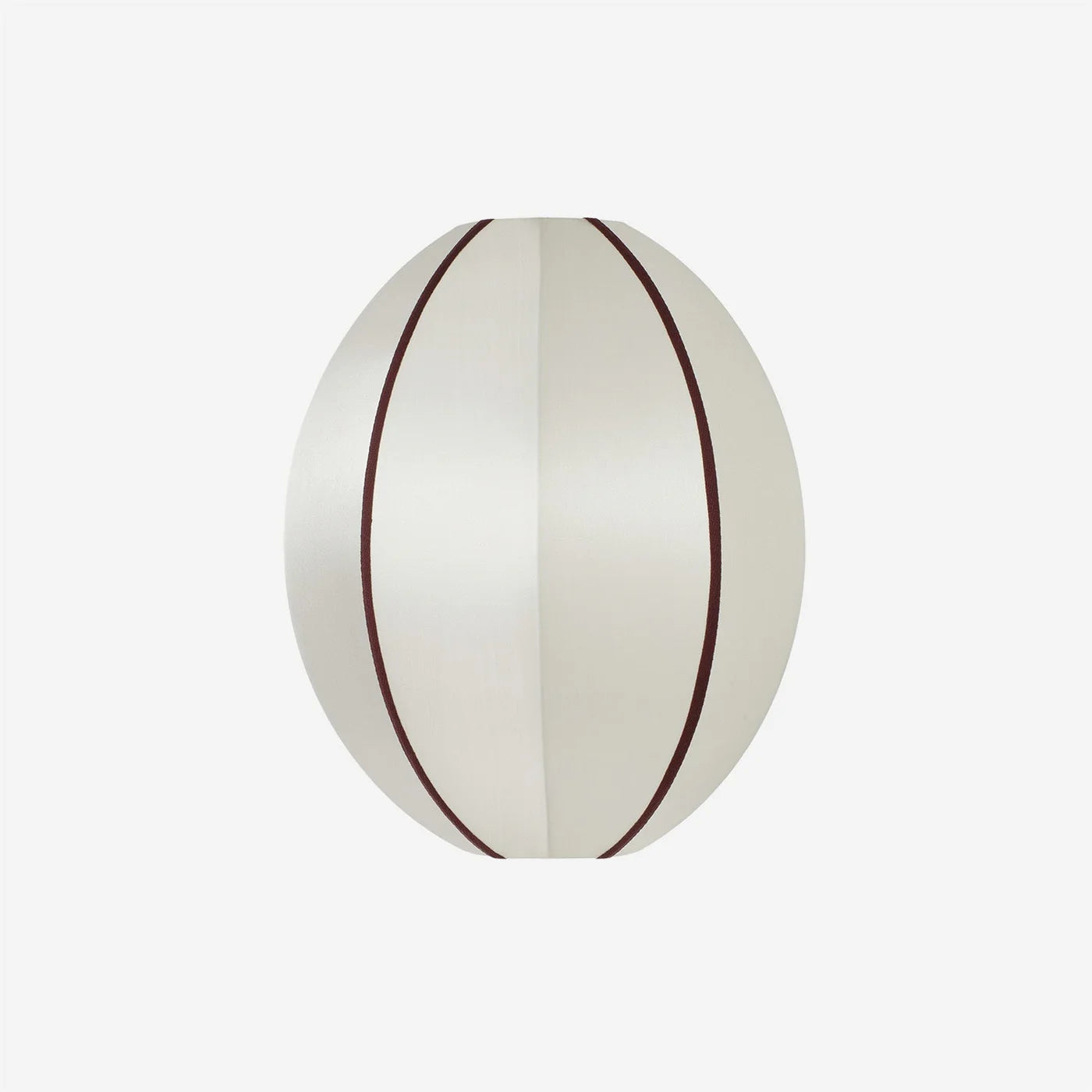 Oval lampshade broken white with burgundy