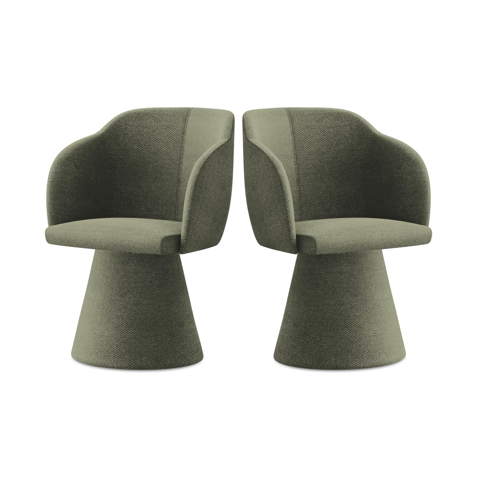 KANOA stoel olijfgroene boucle