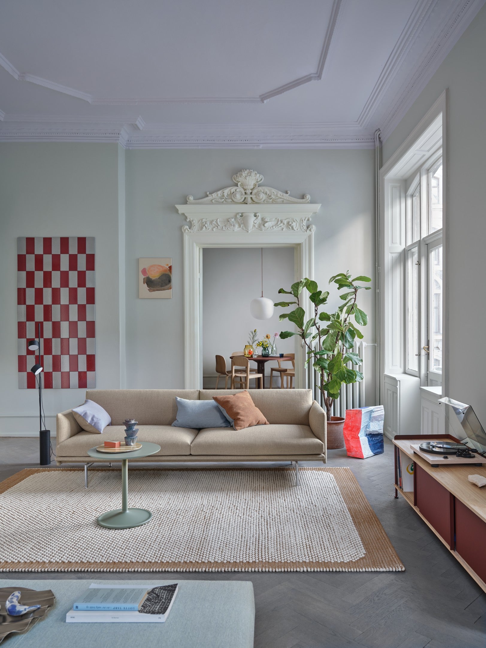 TAPijt PEBBLE oranje met beige