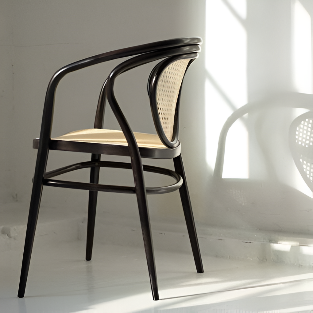 Stoel met armleuningen NODO B-1400 van beukenhout