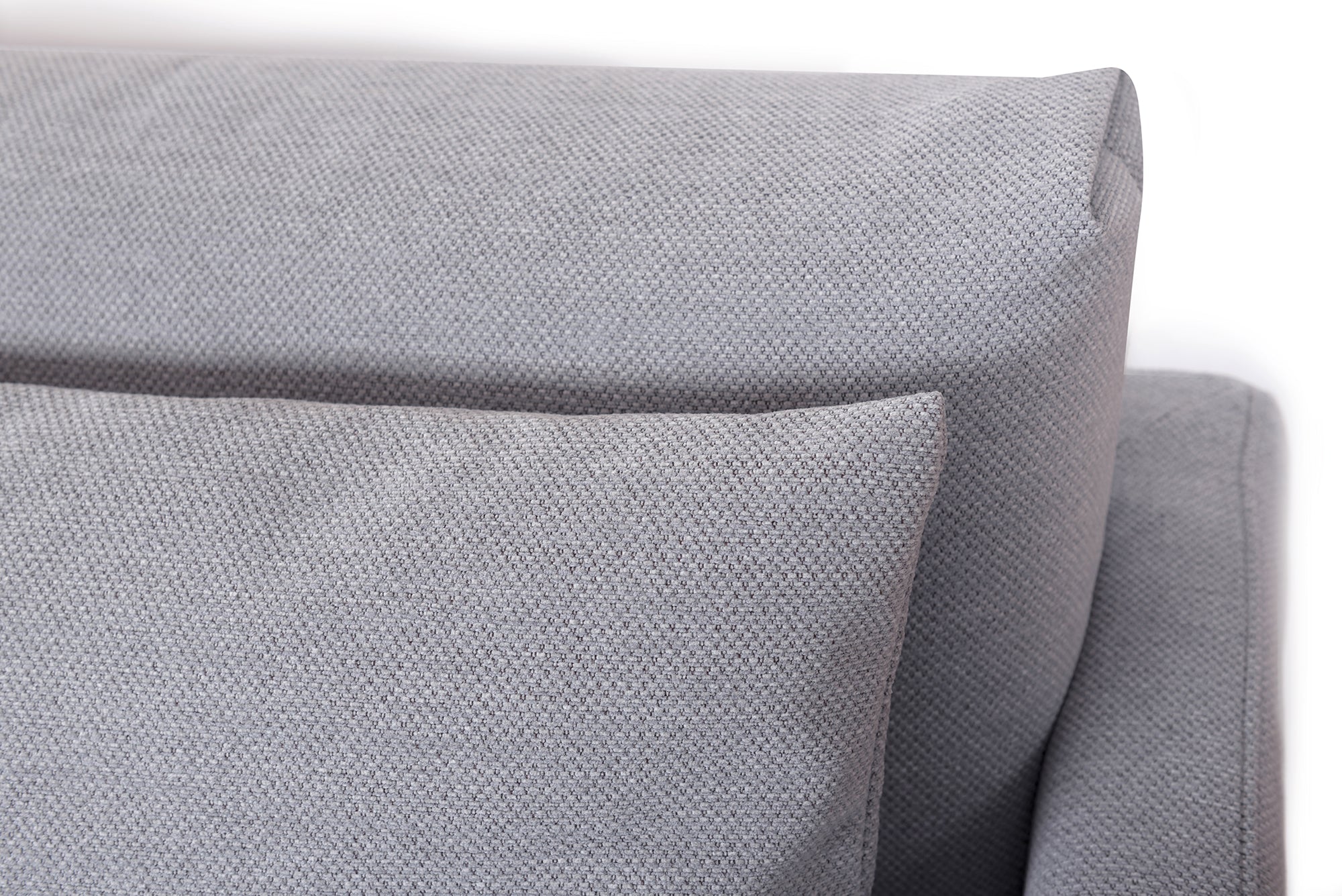 Sofa PARADISE gestoffeerd met een eiken basis