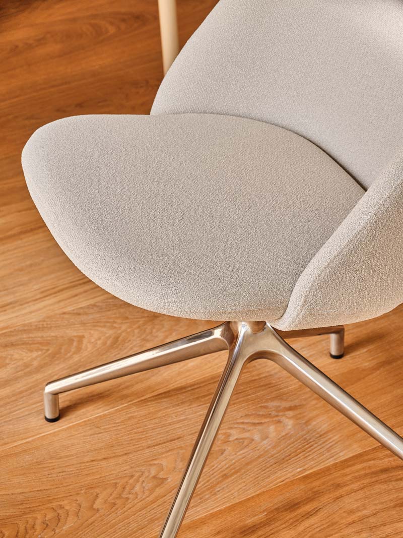 Fauteuil met hoge rugleuning PARALEL gepolijst aluminium