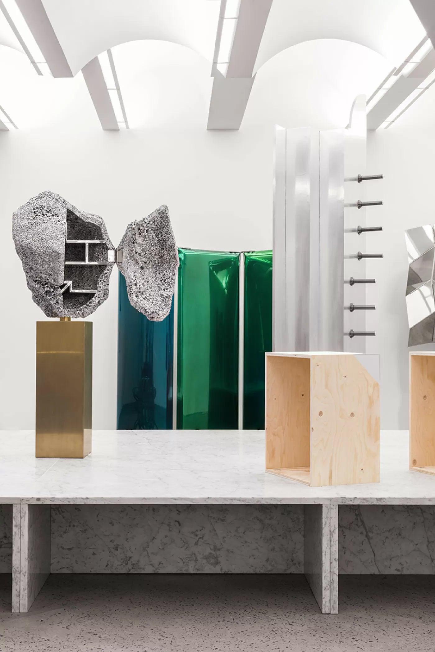 Parawan SONAR MIRROR gradient szmaragd Zieta Studio Eye on Design