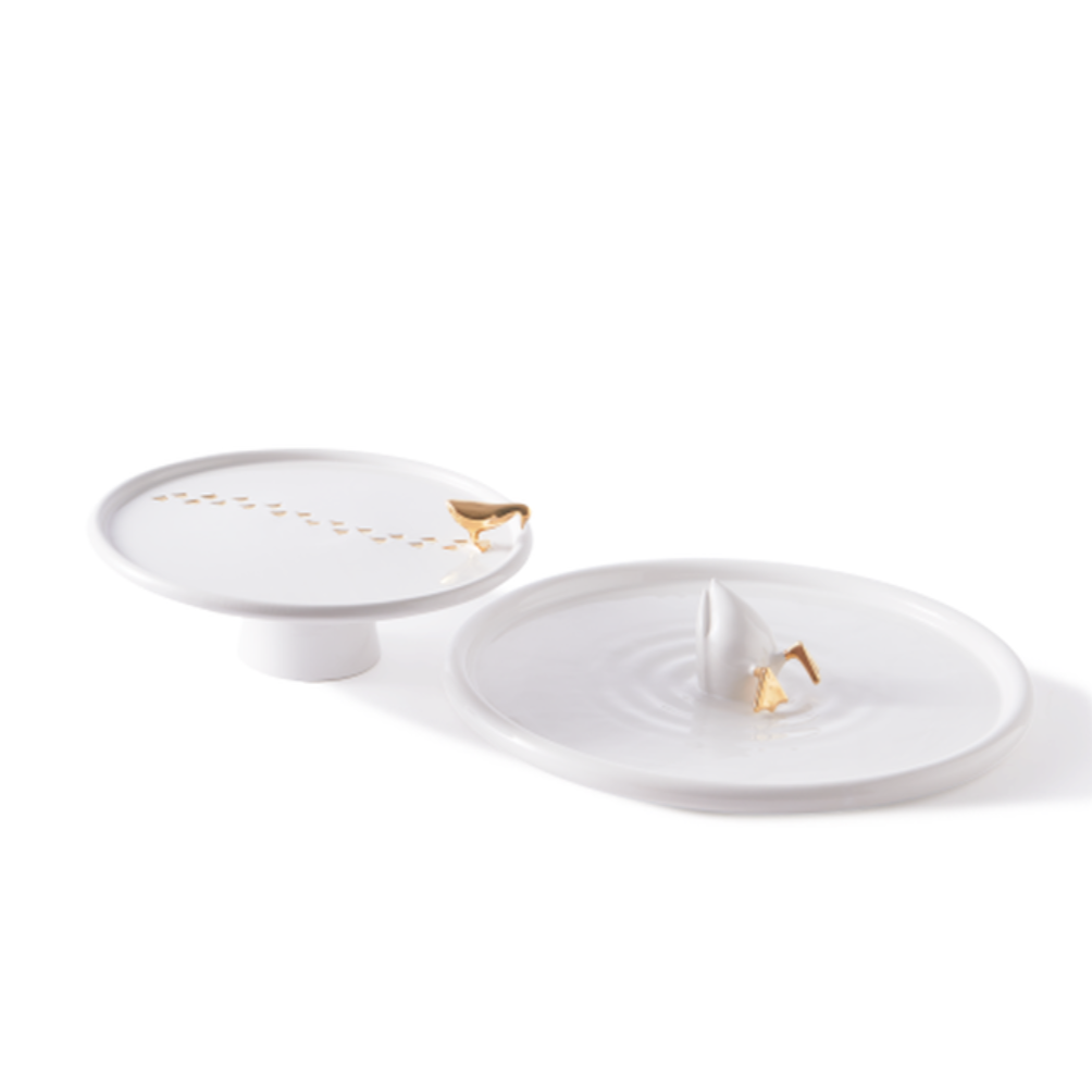 WALKING DUCK Teller weiß