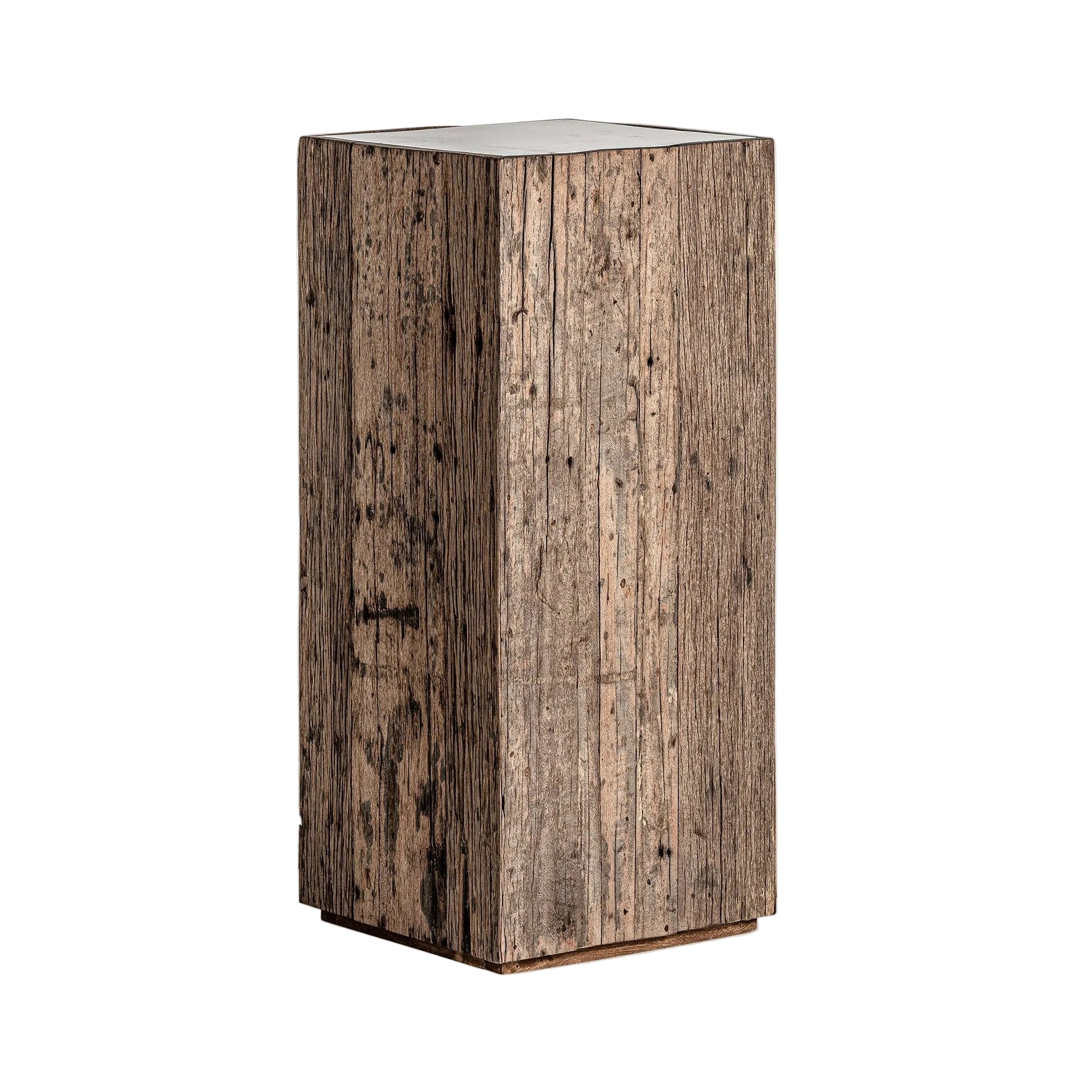 Kolom SAMSUN gerecycled dennenhout met een marmeren blad