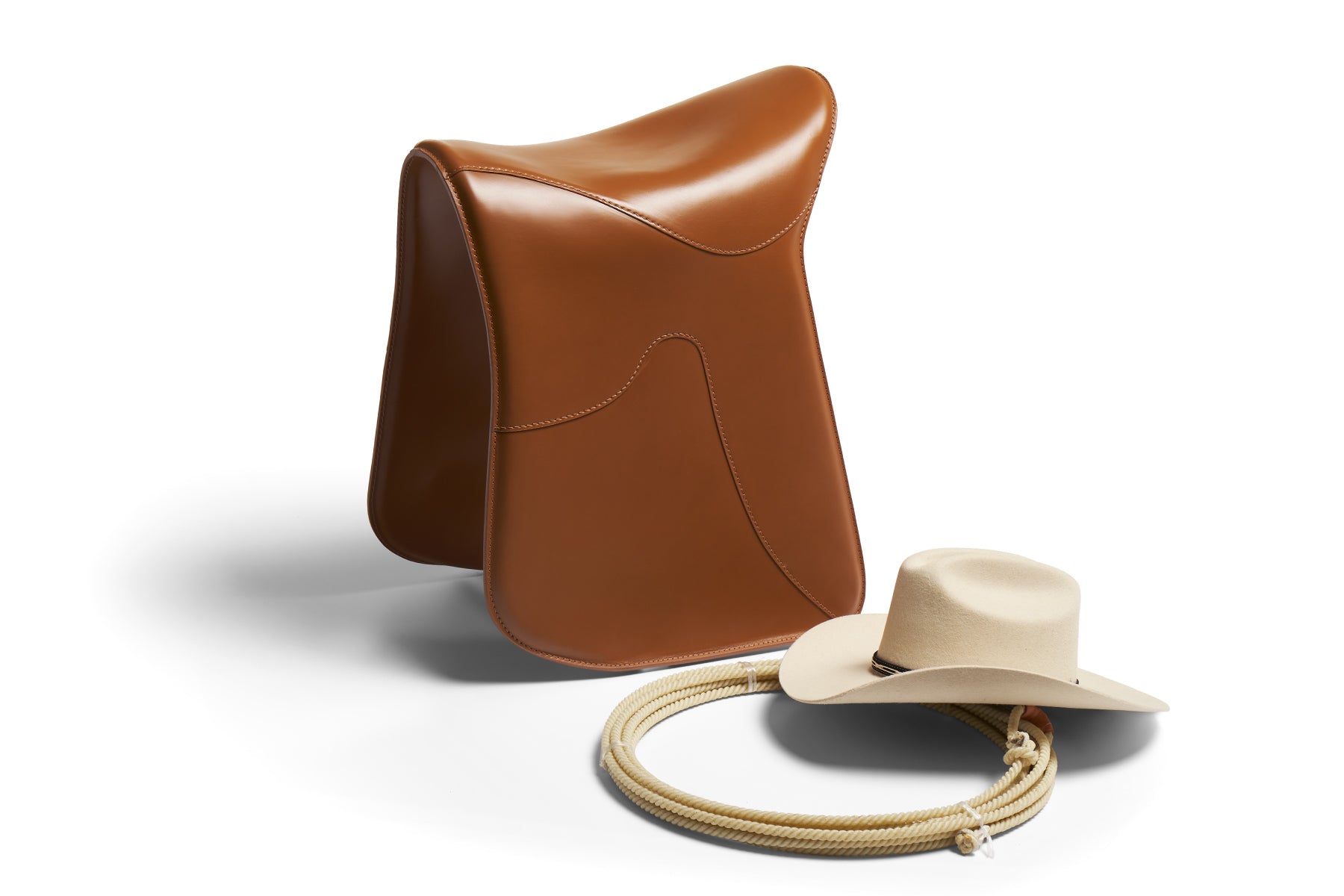 Sitzkissen PEPE braunes Leder