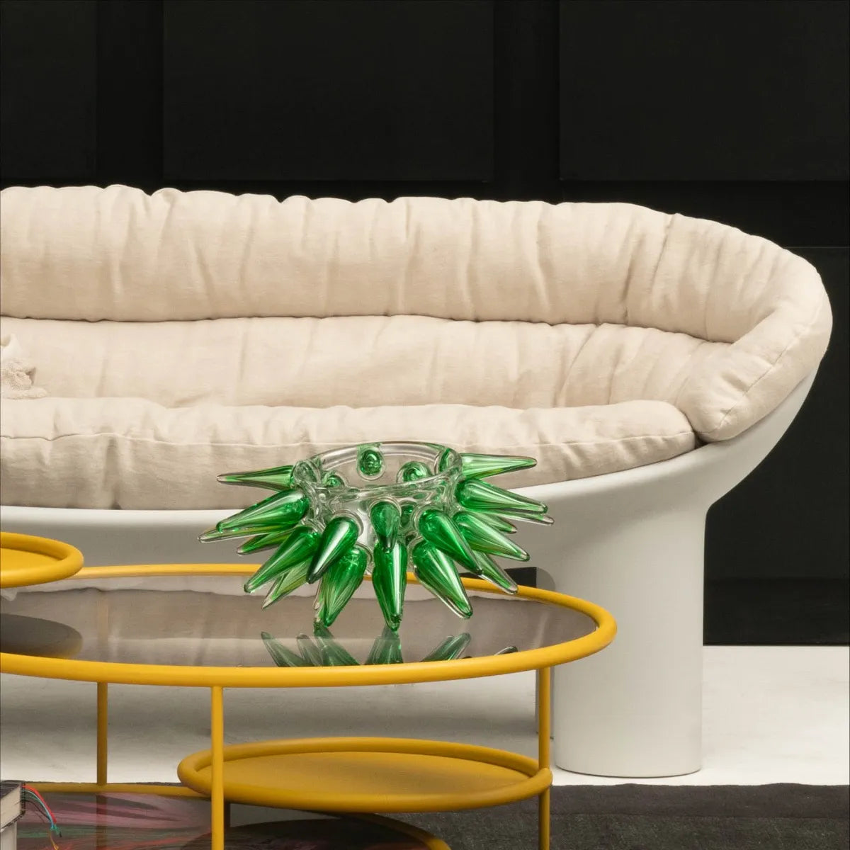 PINO Schale grün geblasenes Glas