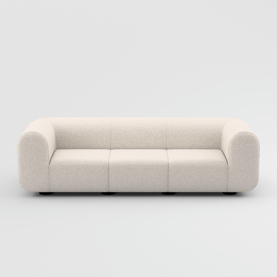 3-person sofa Plump upholstered