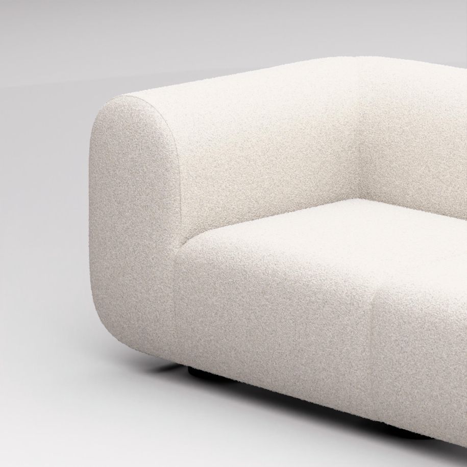 3-person sofa Plump upholstered