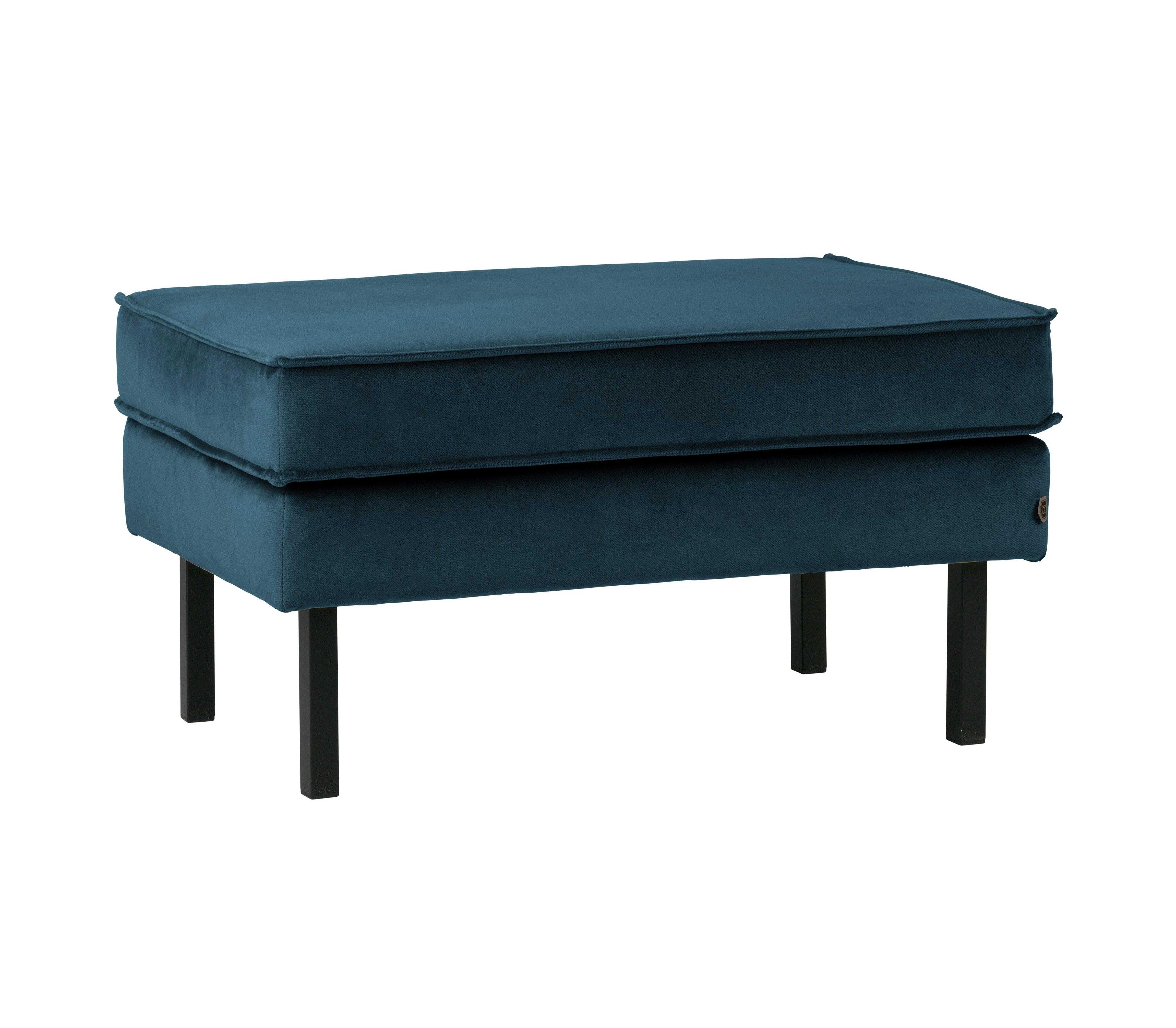 Podnóżek aksamitny RODEO niebieski Be Pure Eye on Design