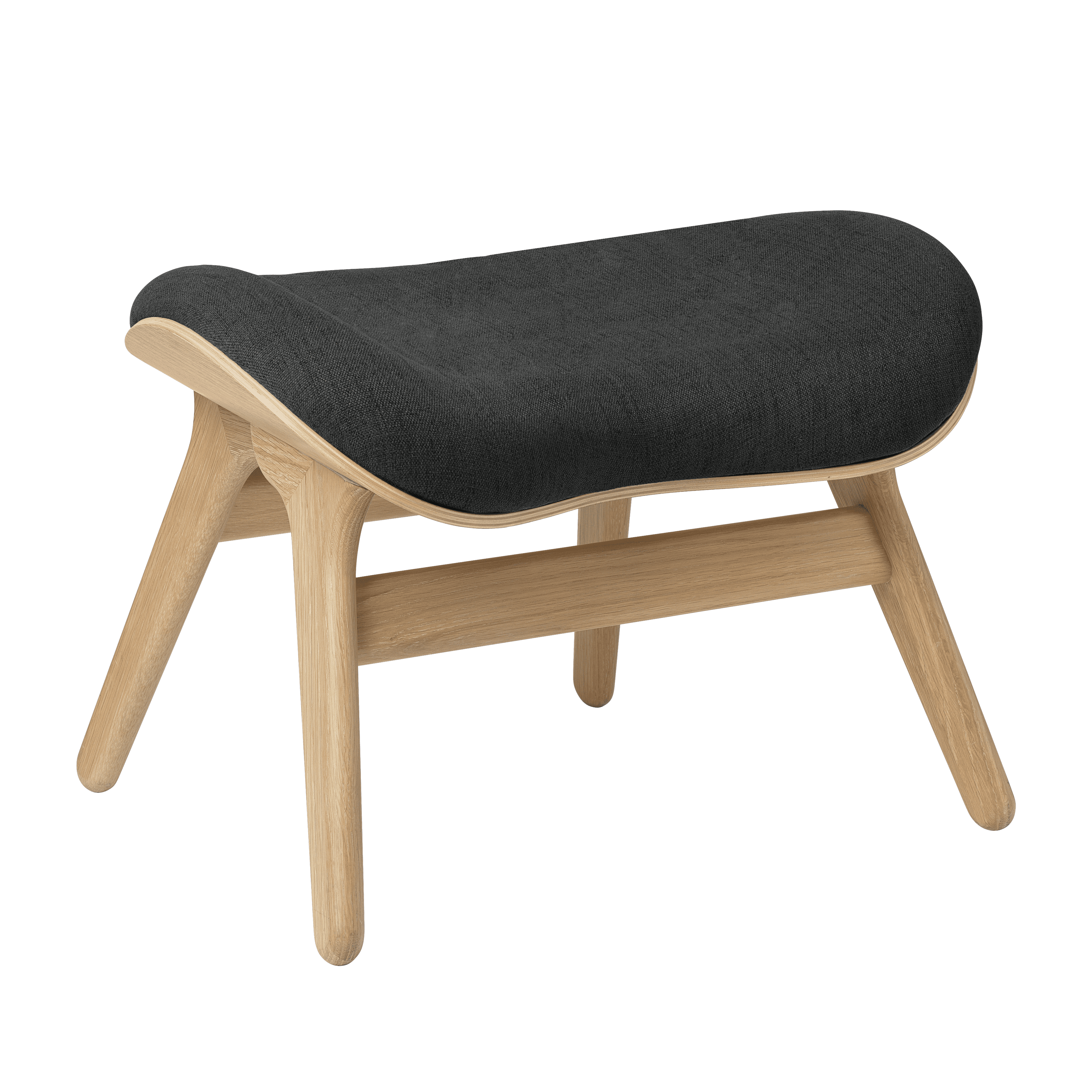 Podnóżek CONVERSATION PIECE antracytowy z dębową podstawą UMAGE Eye on Design