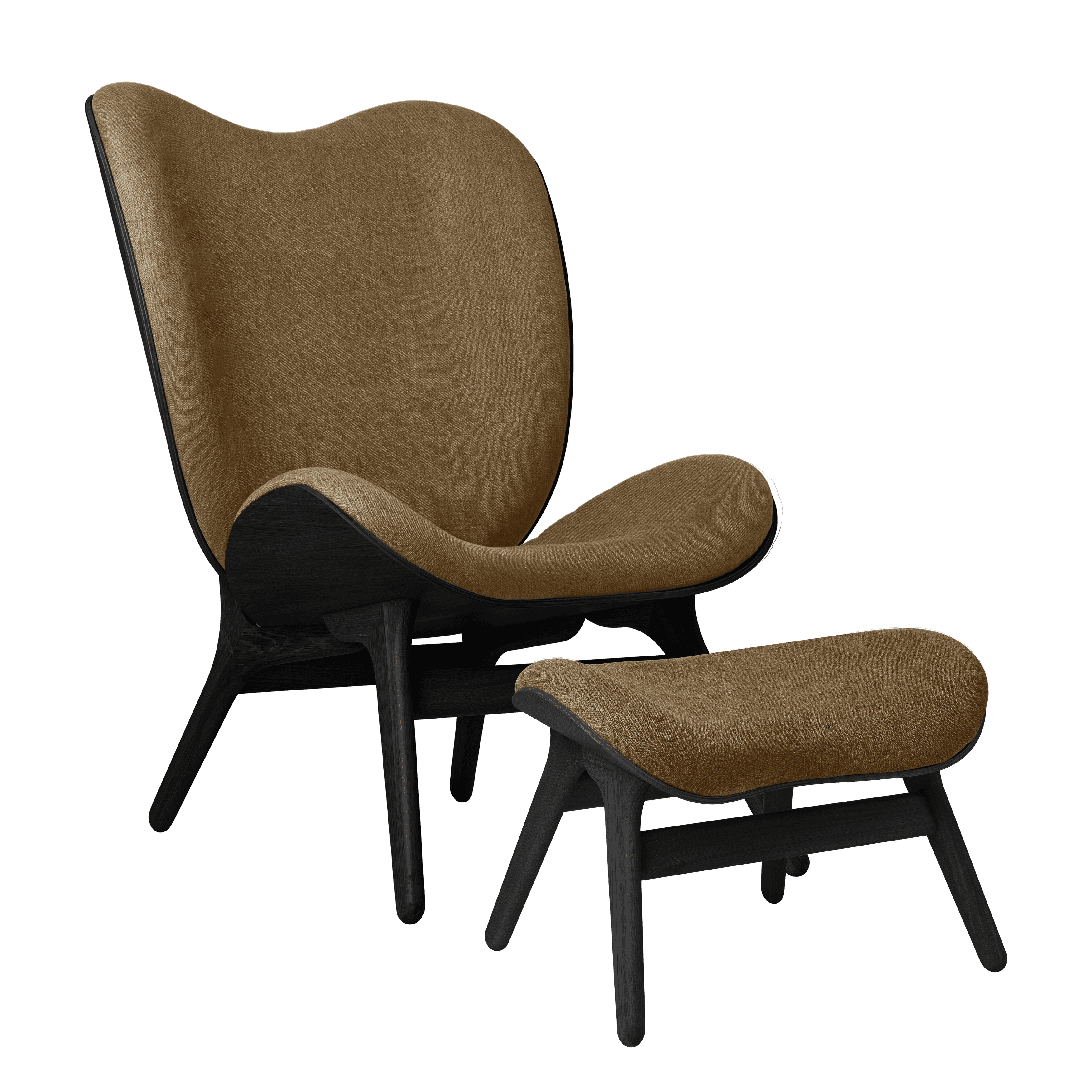 Podnóżek CONVERSATION PIECE karmelowy z czarną podstawą UMAGE Eye on Design